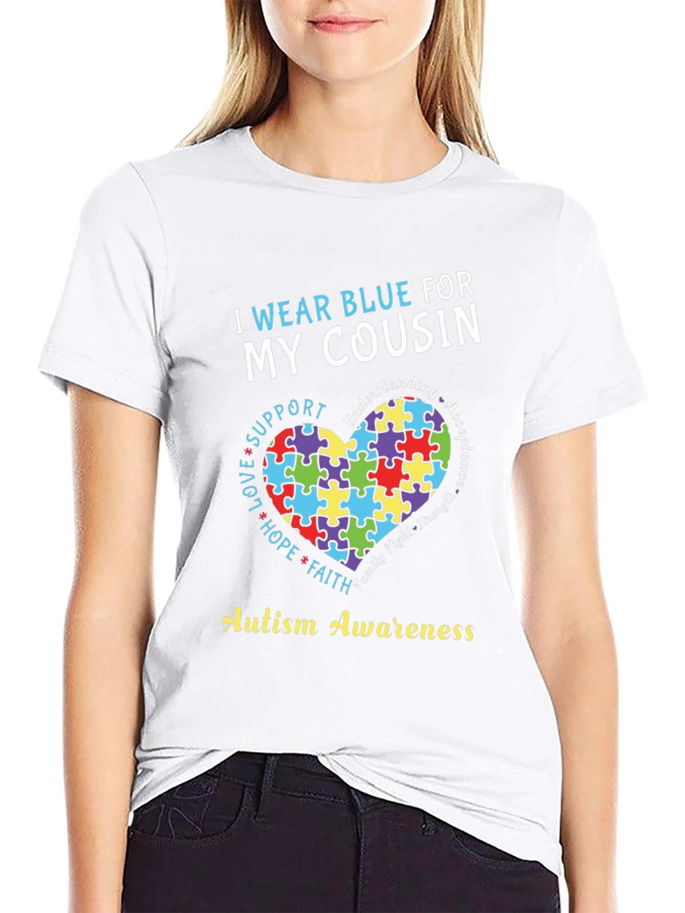 Autism Awareness Cousin Support T-Shirt