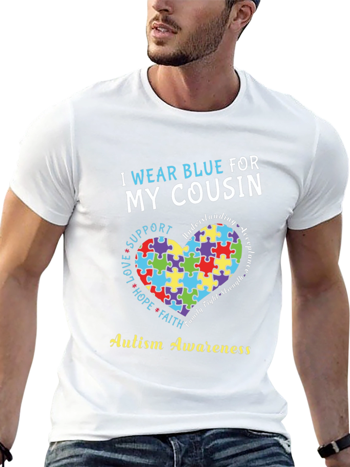 Autism Awareness Cousin Support T-Shirt