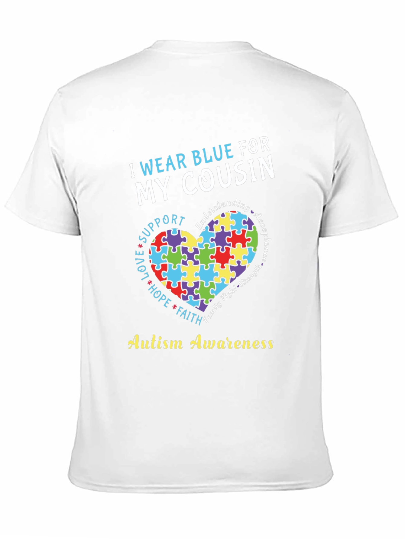 Autism Awareness Cousin Support T-Shirt