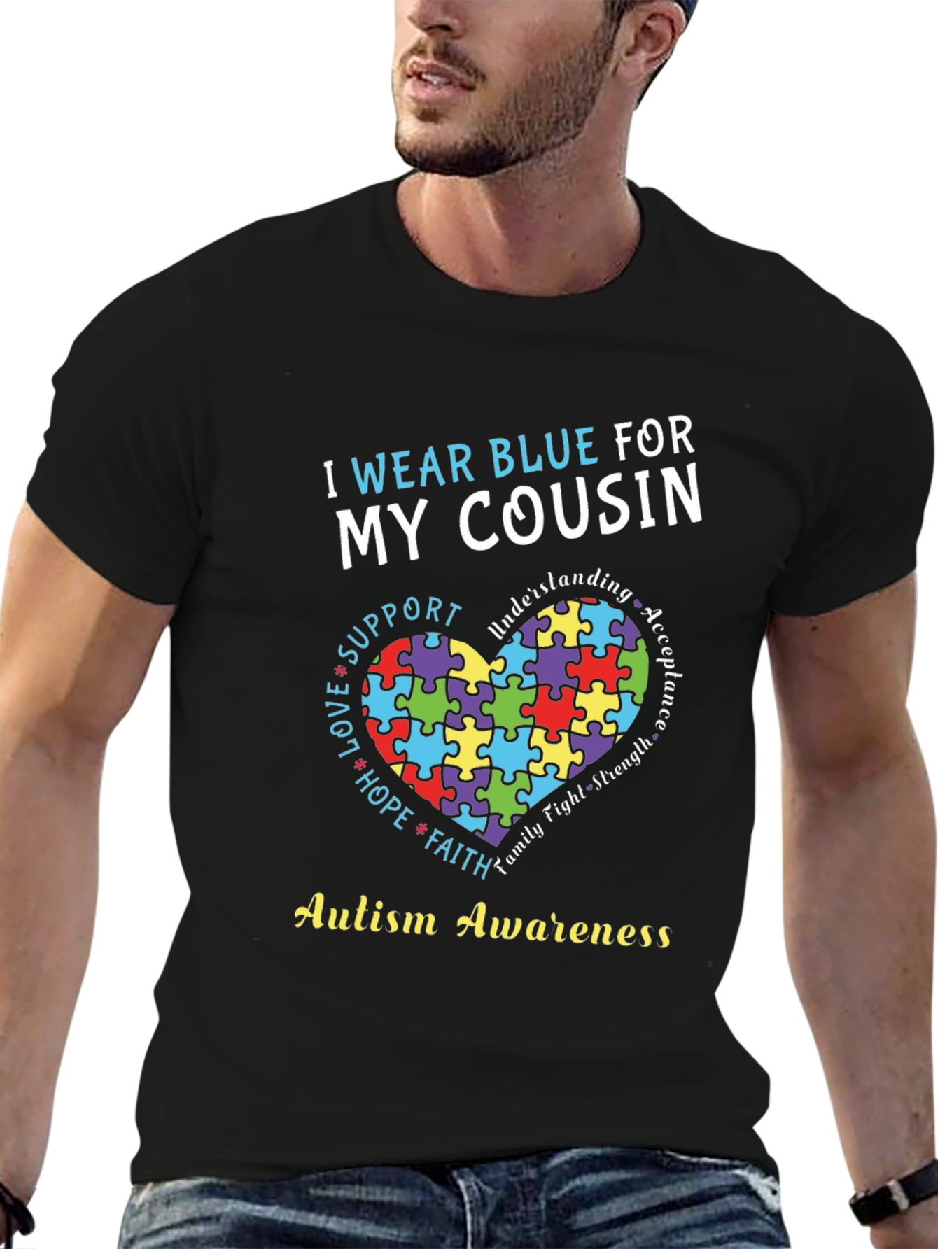 Autism Awareness Cousin Support T-Shirt