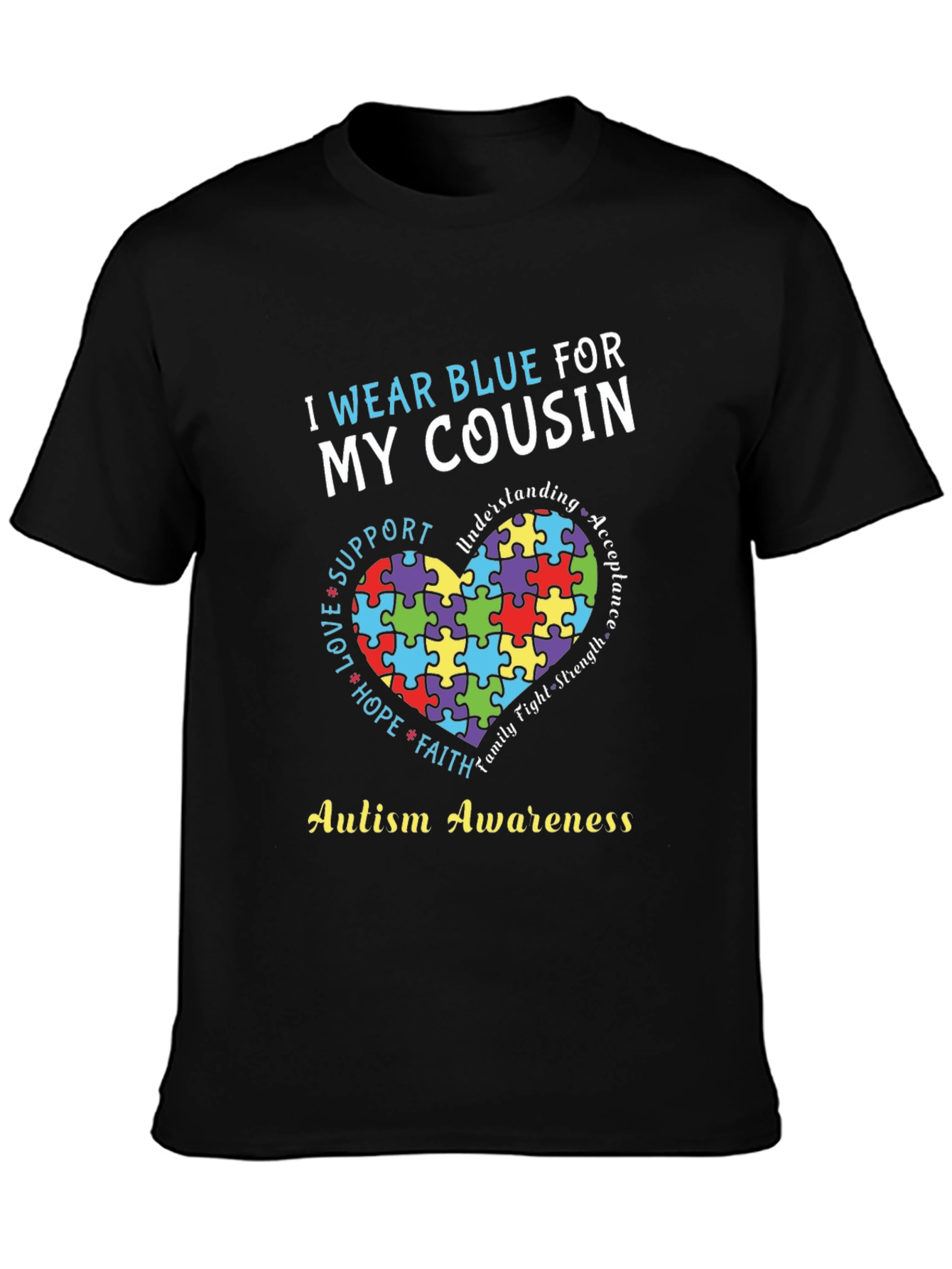 Autism Awareness Cousin Support T-Shirt