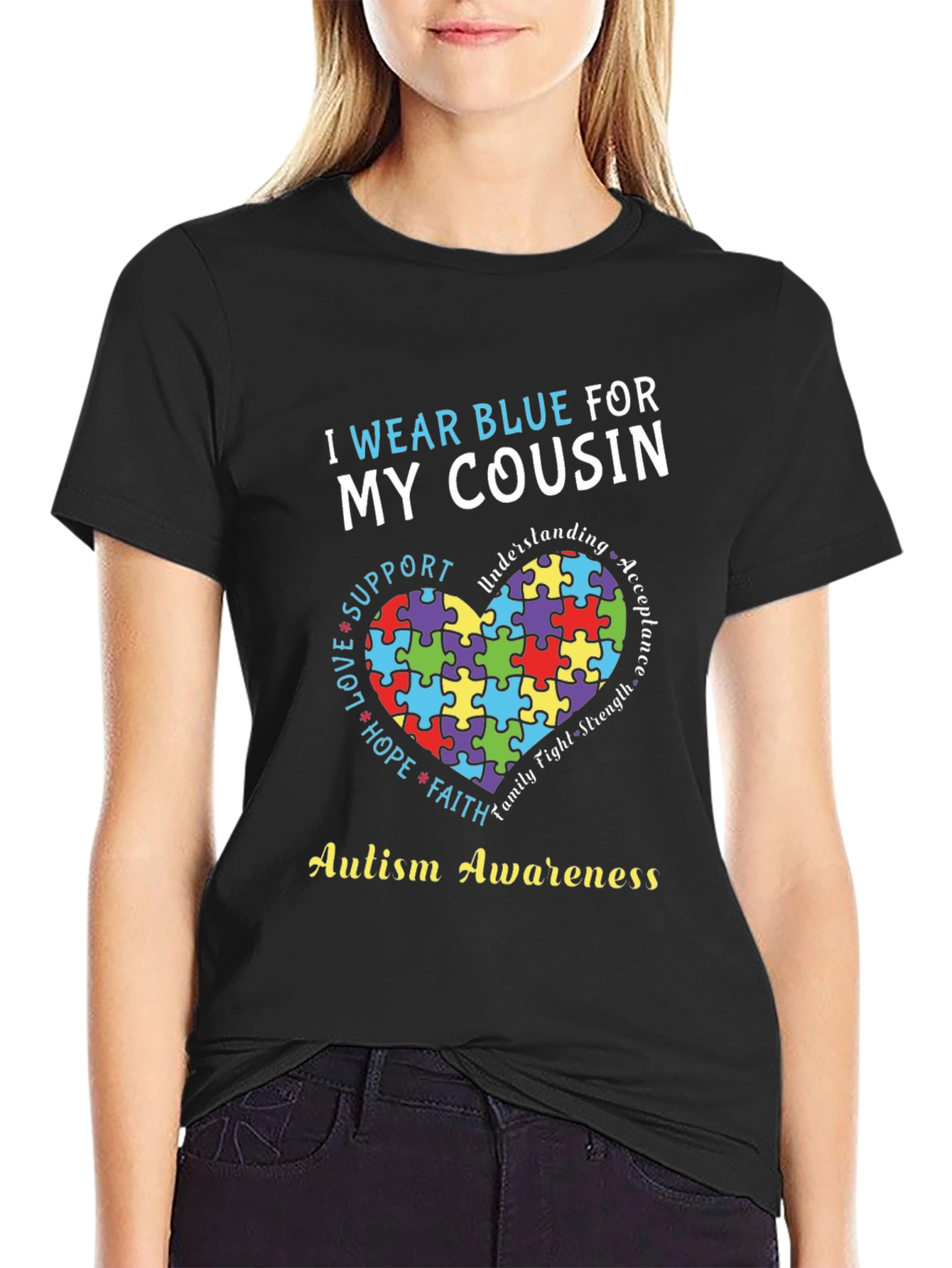 Autism Awareness Cousin Support T-Shirt
