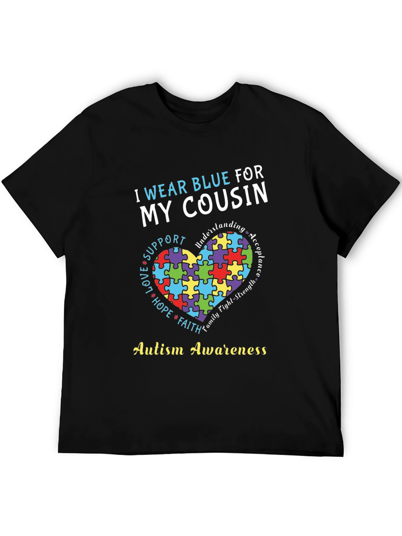 Autism Awareness Cousin Support T-Shirt