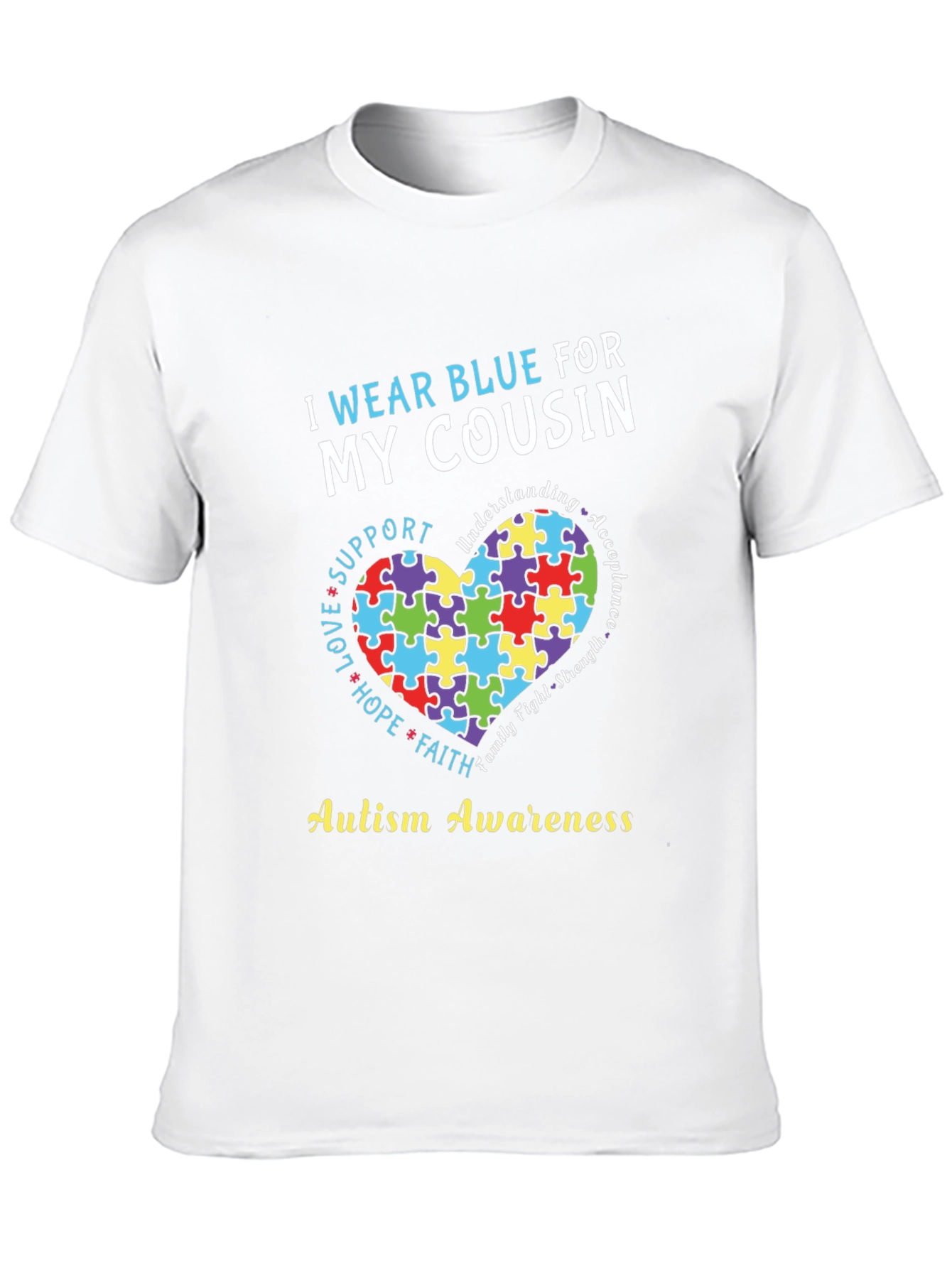 Autism Awareness Cousin Support T-Shirt