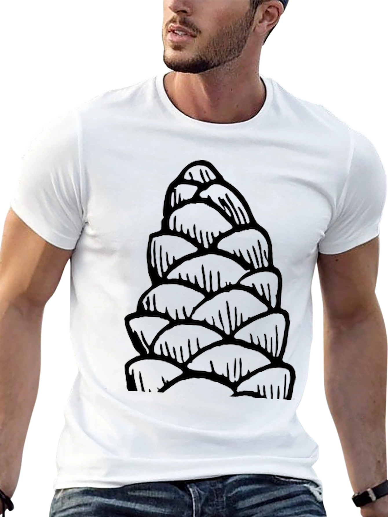 Pine Cone Graphic Tee - Unique Nature Inspired Design