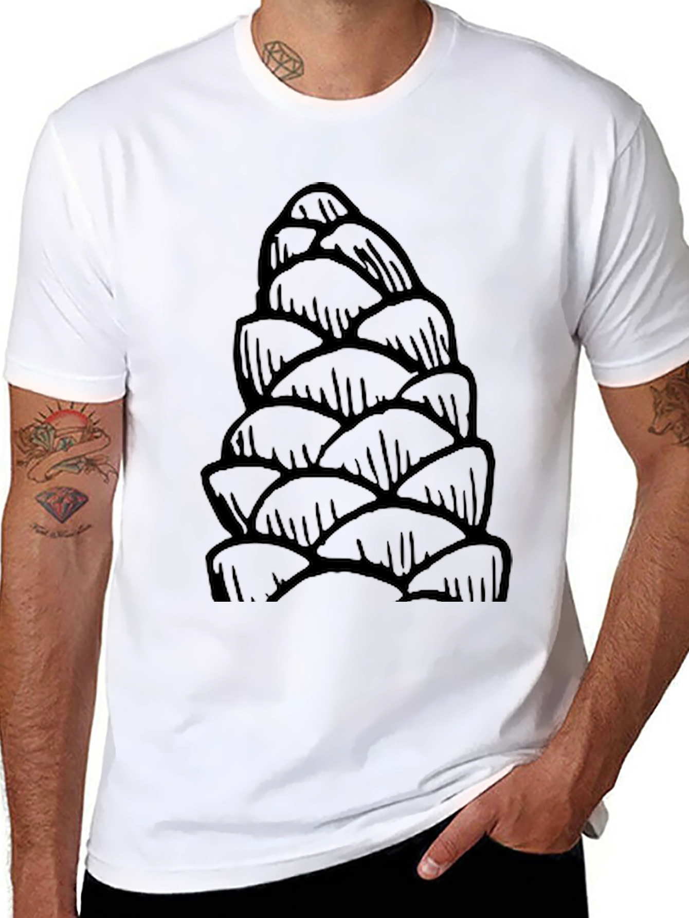 Pine Cone Graphic Tee - Unique Nature Inspired Design