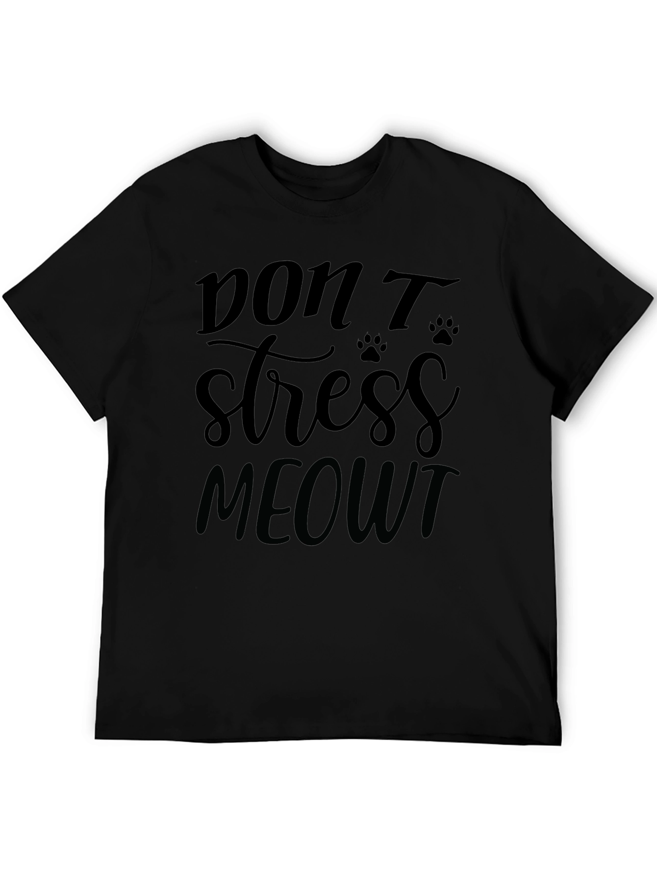 Dont Stress Meowt Black T-Shirt