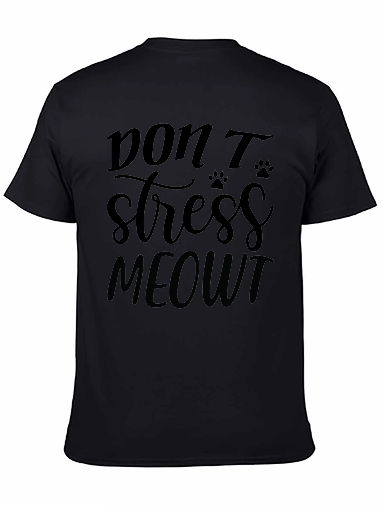 Dont Stress Meowt Black T-Shirt