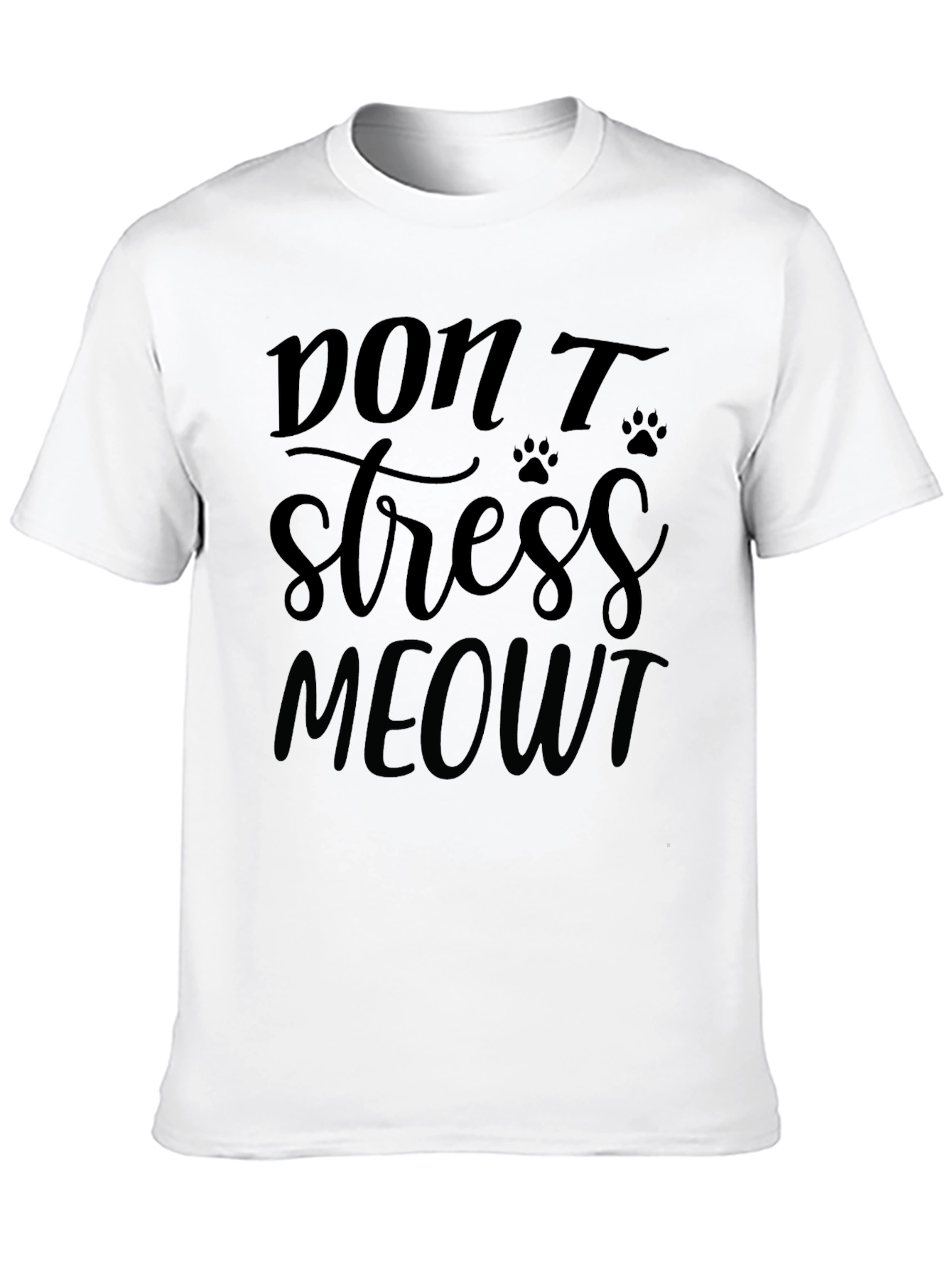Dont Stress Meowt Black T-Shirt