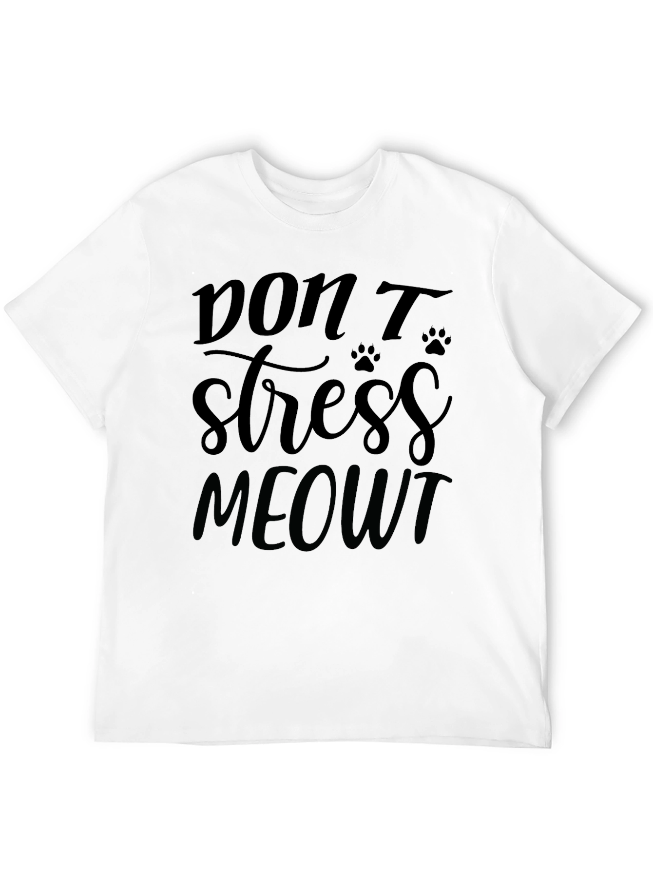 Dont Stress Meowt Black T-Shirt