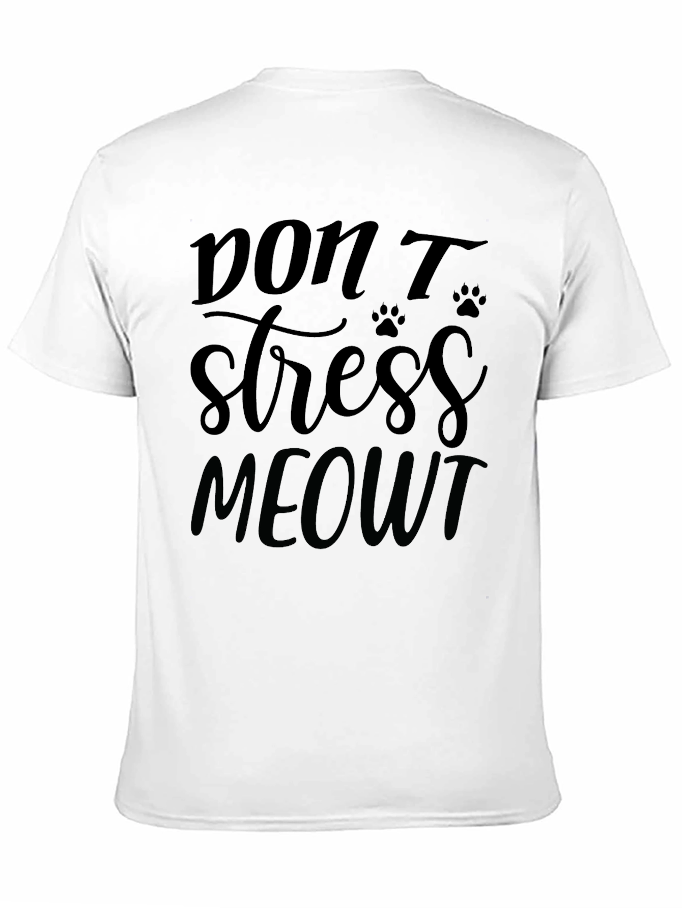 Dont Stress Meowt Black T-Shirt