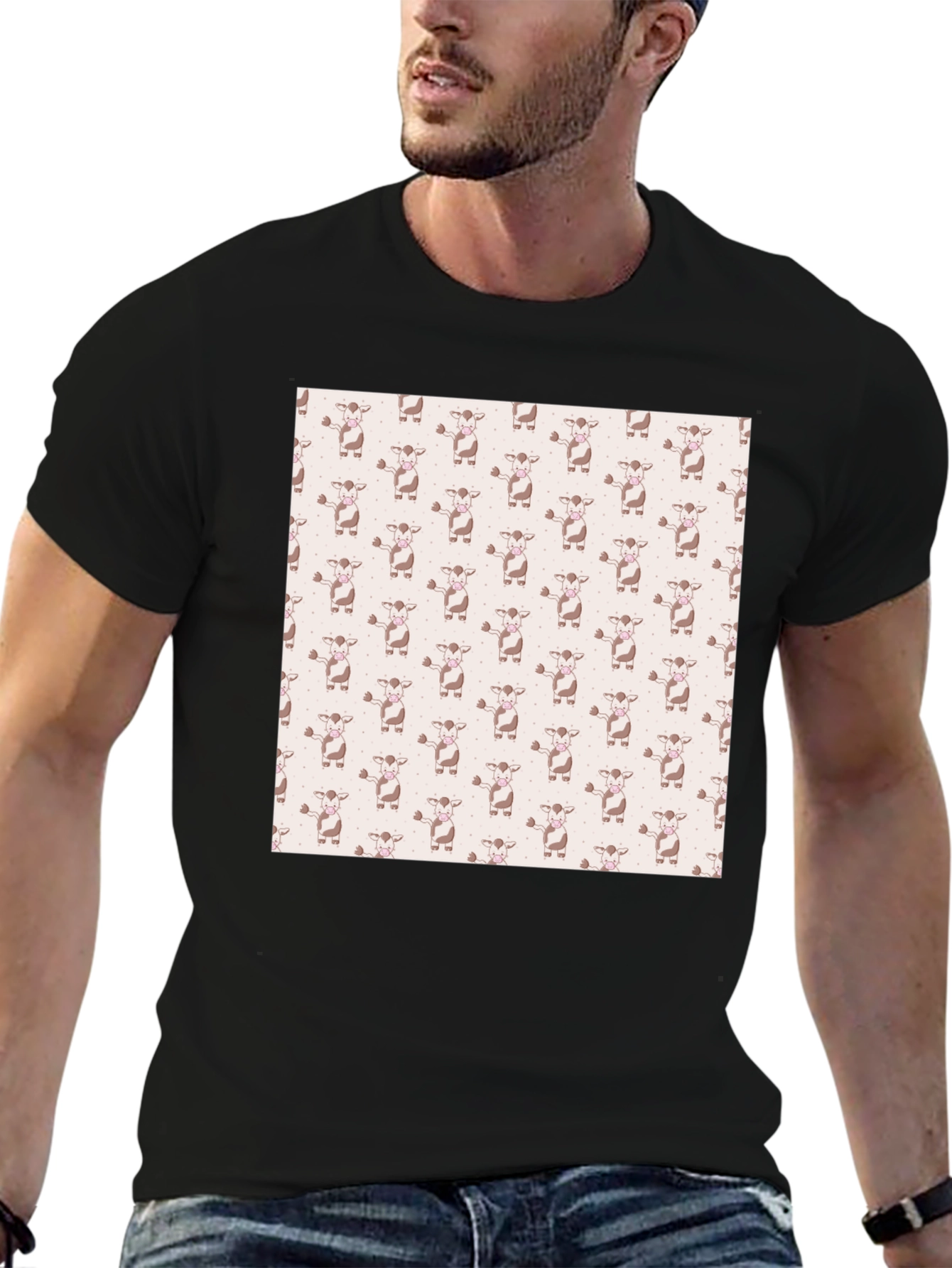 Cow Print T-Shirt - Quirky & Comfortable