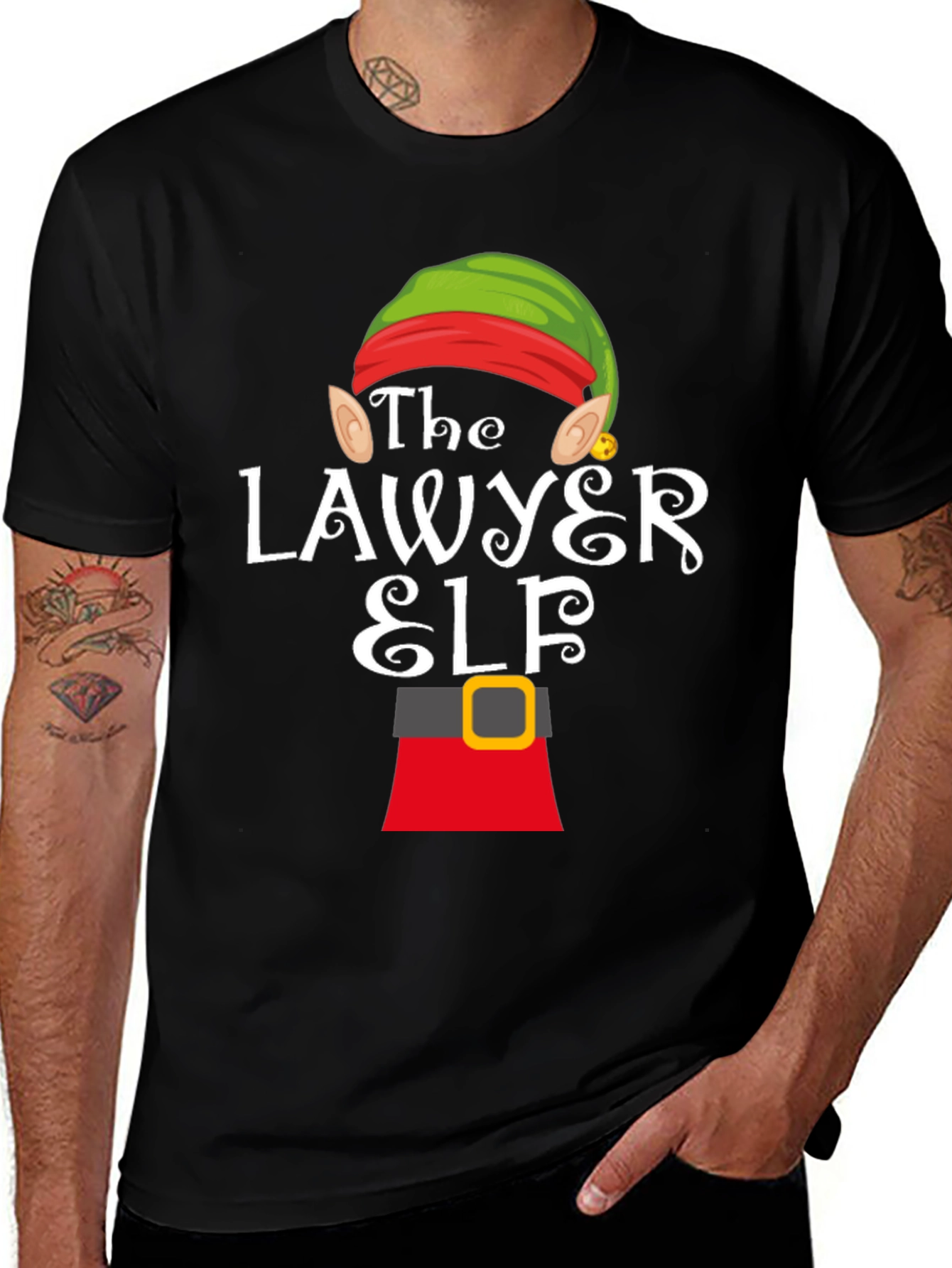 Lawyer Elf Christmas T-Shirt