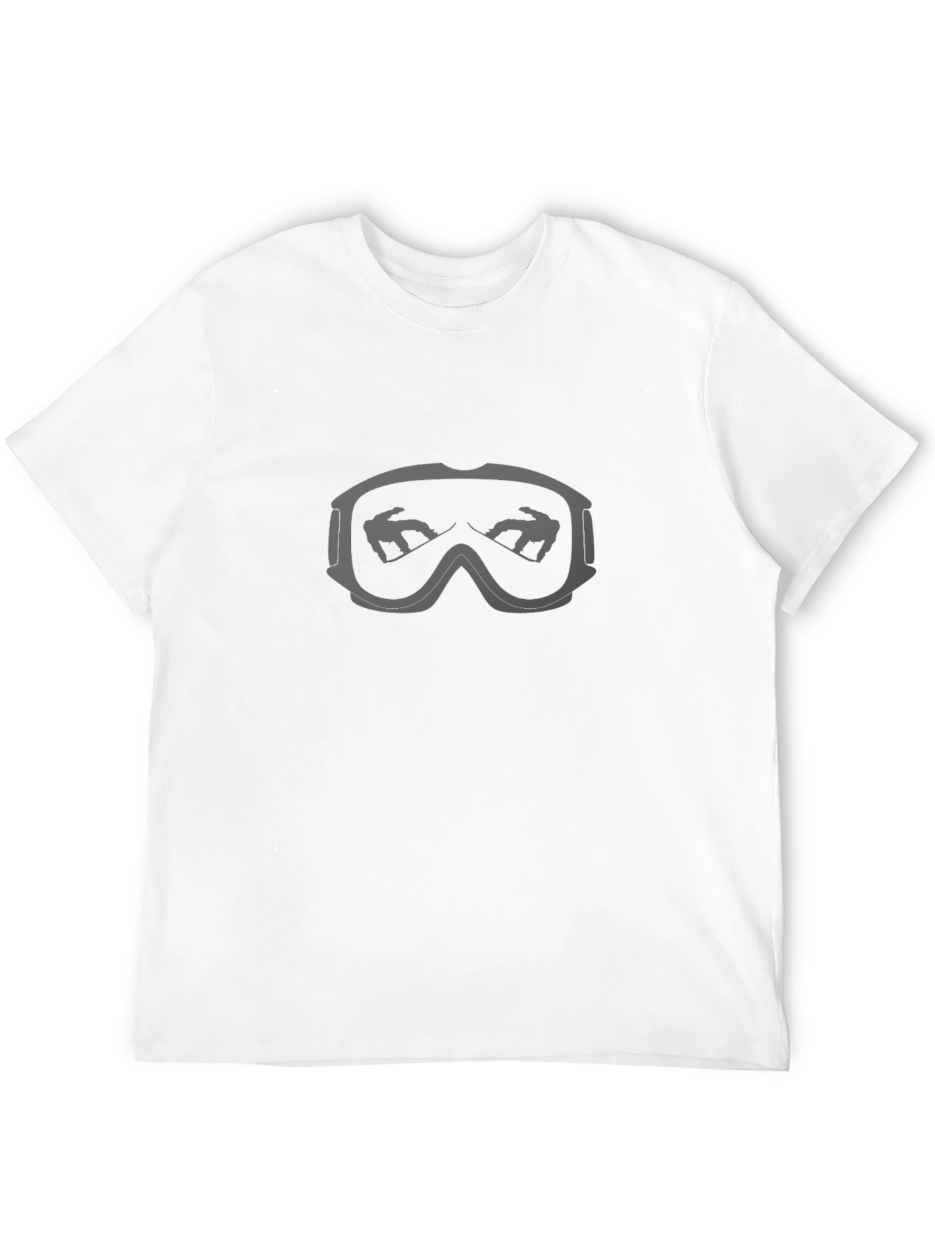 Cool Snowboard Goggles Graphic Tee - Black