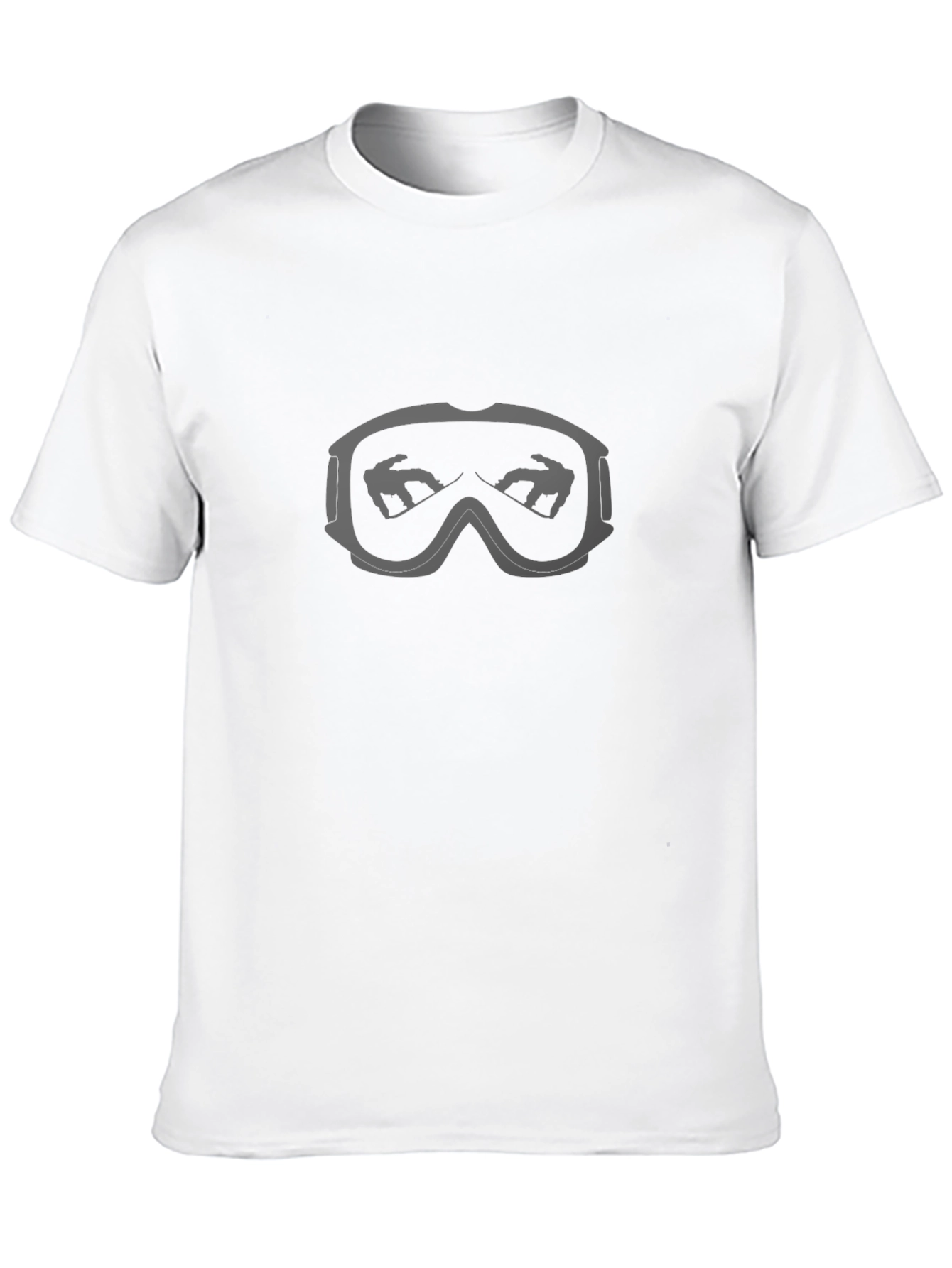 Cool Snowboard Goggles Graphic Tee - Black