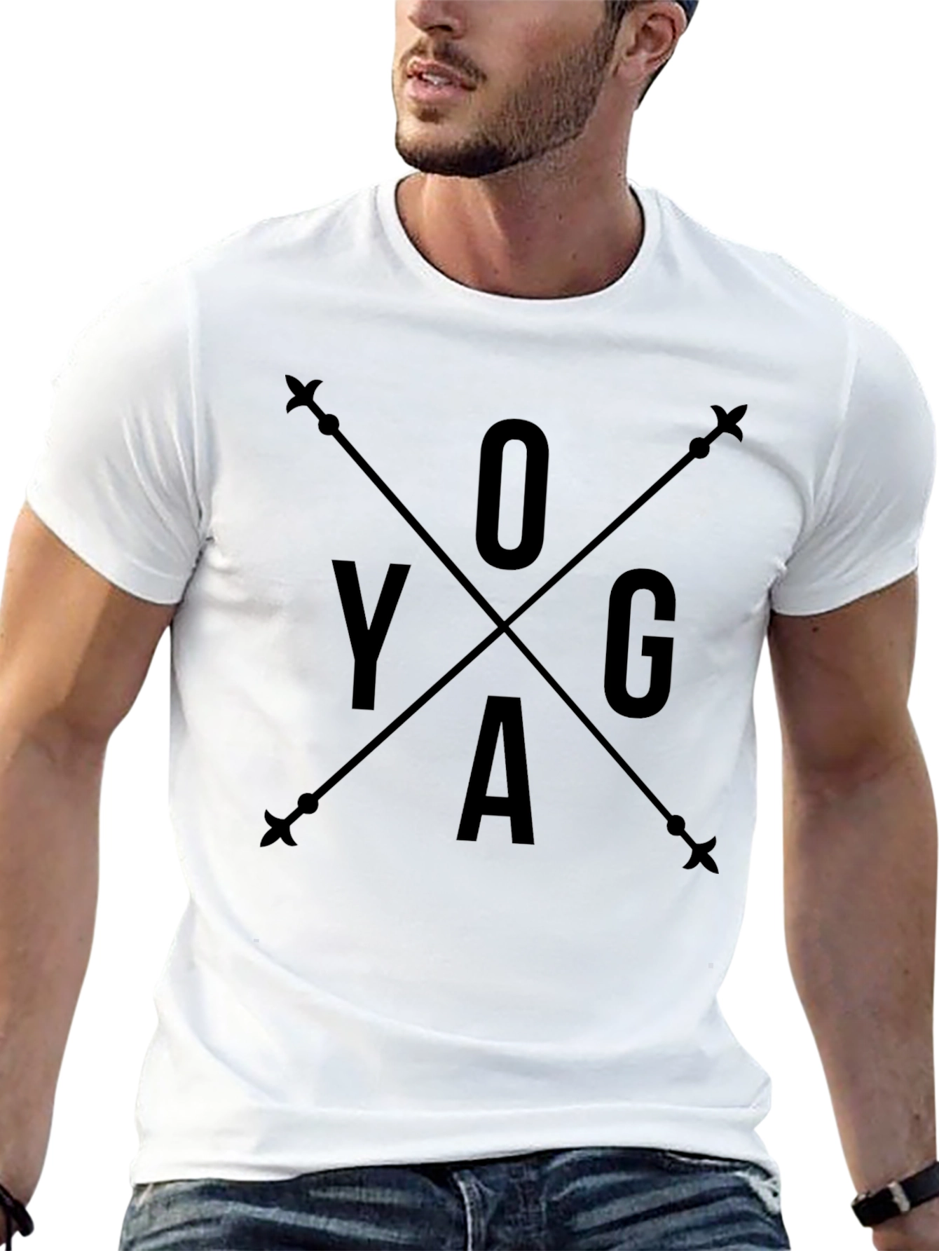 Yoga Arrow Black Graphic Tee