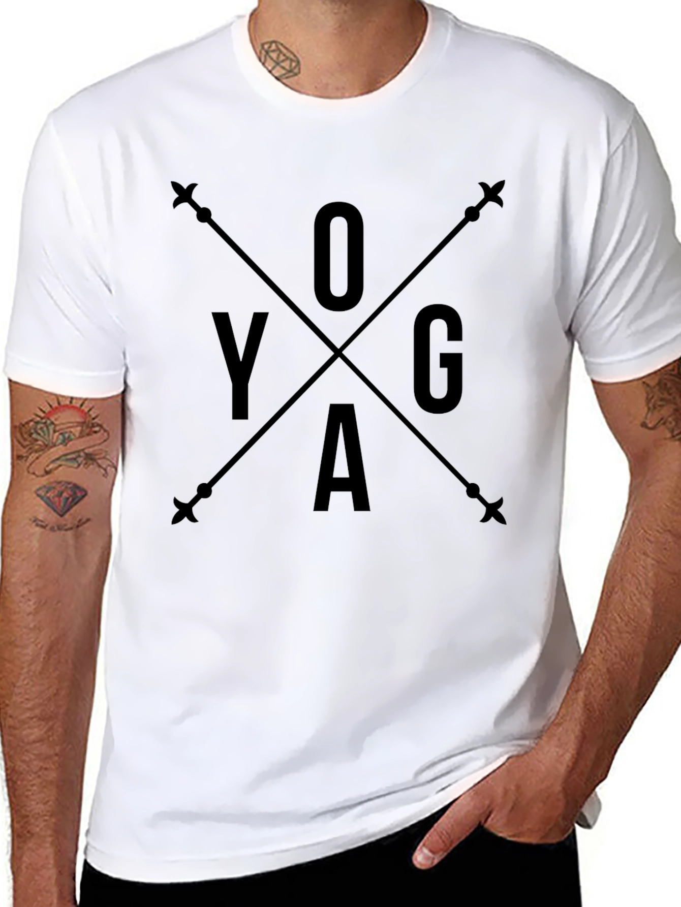 Yoga Arrow Black Graphic Tee