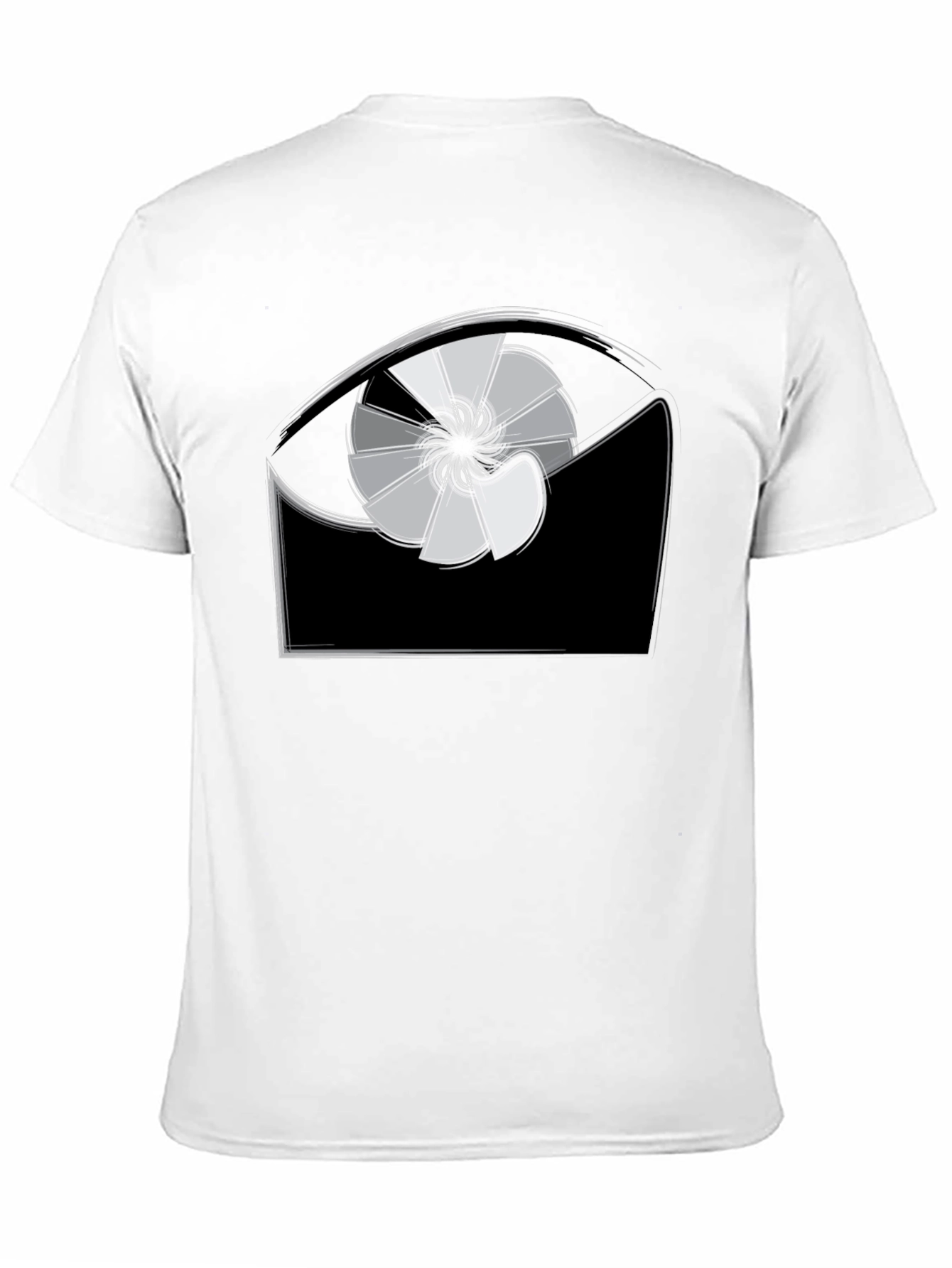 Abstract Eye Design Black T-Shirt