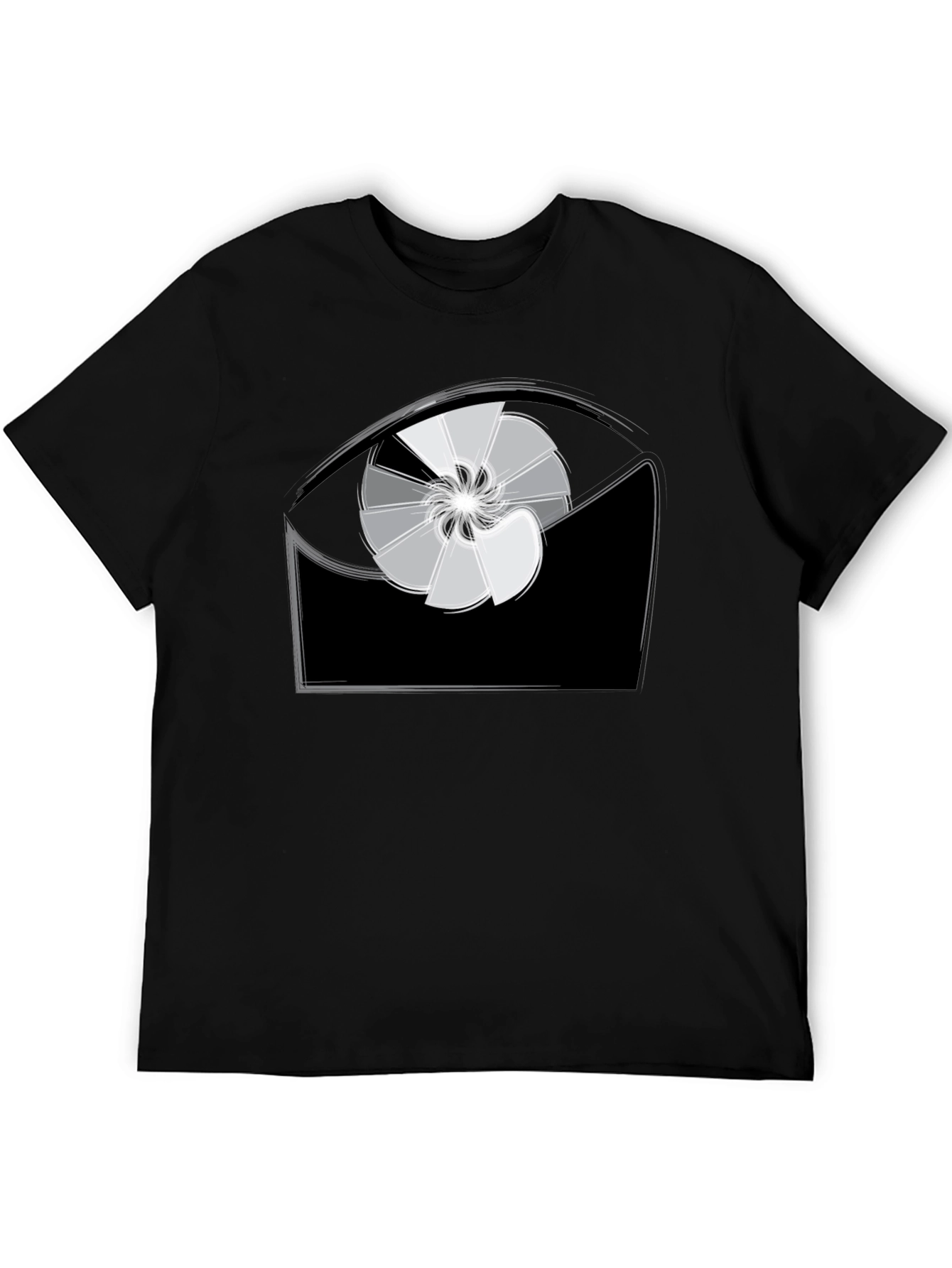 Abstract Eye Design Black T-Shirt
