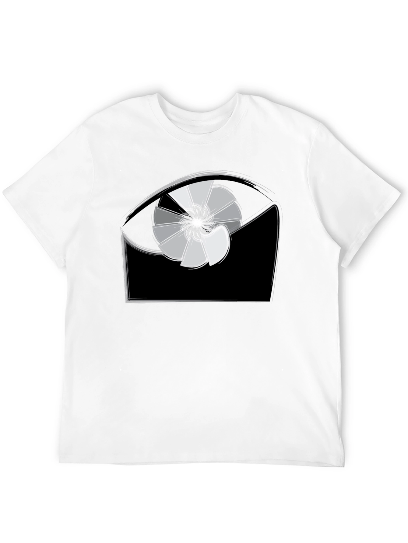 Abstract Eye Design Black T-Shirt
