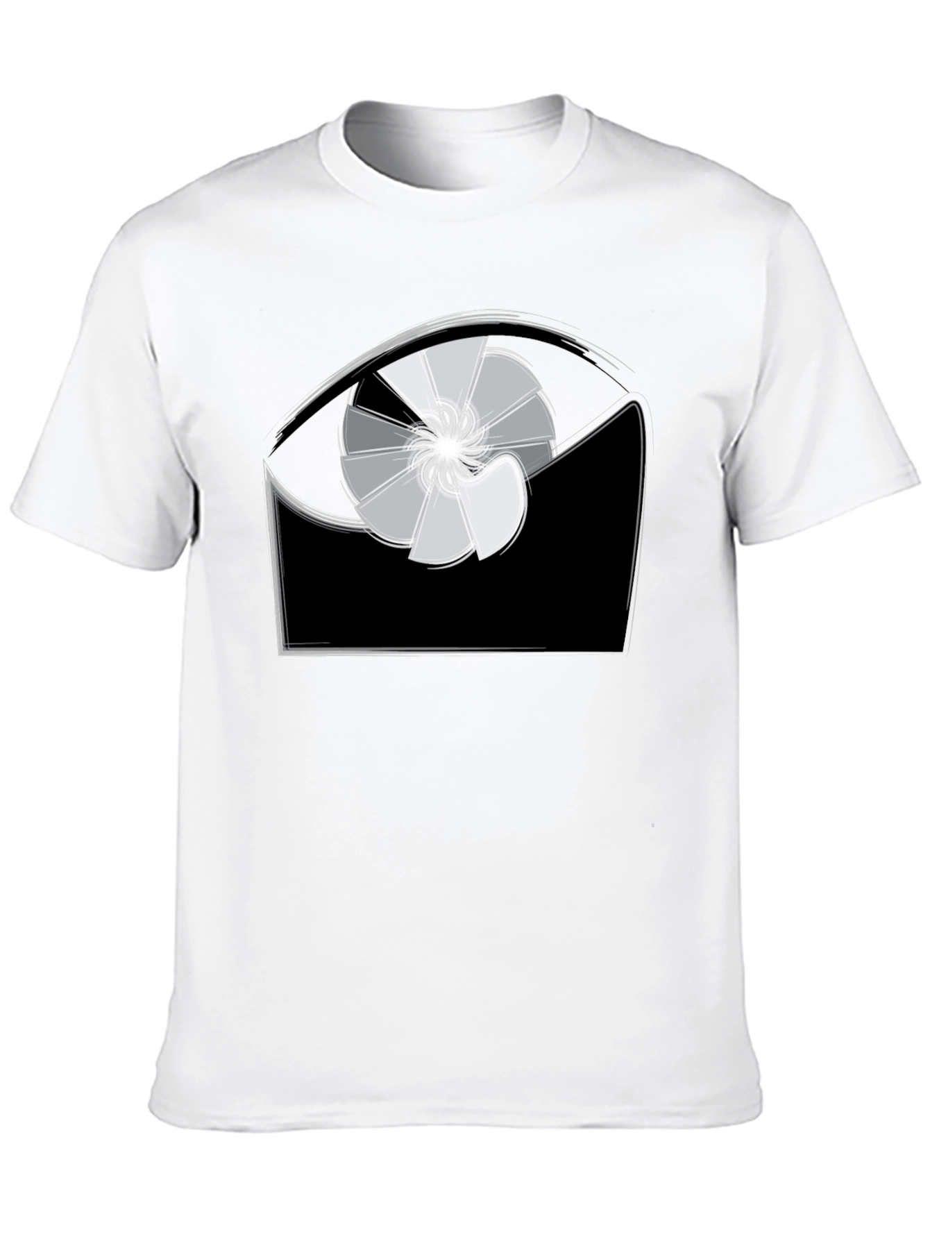 Abstract Eye Design Black T-Shirt