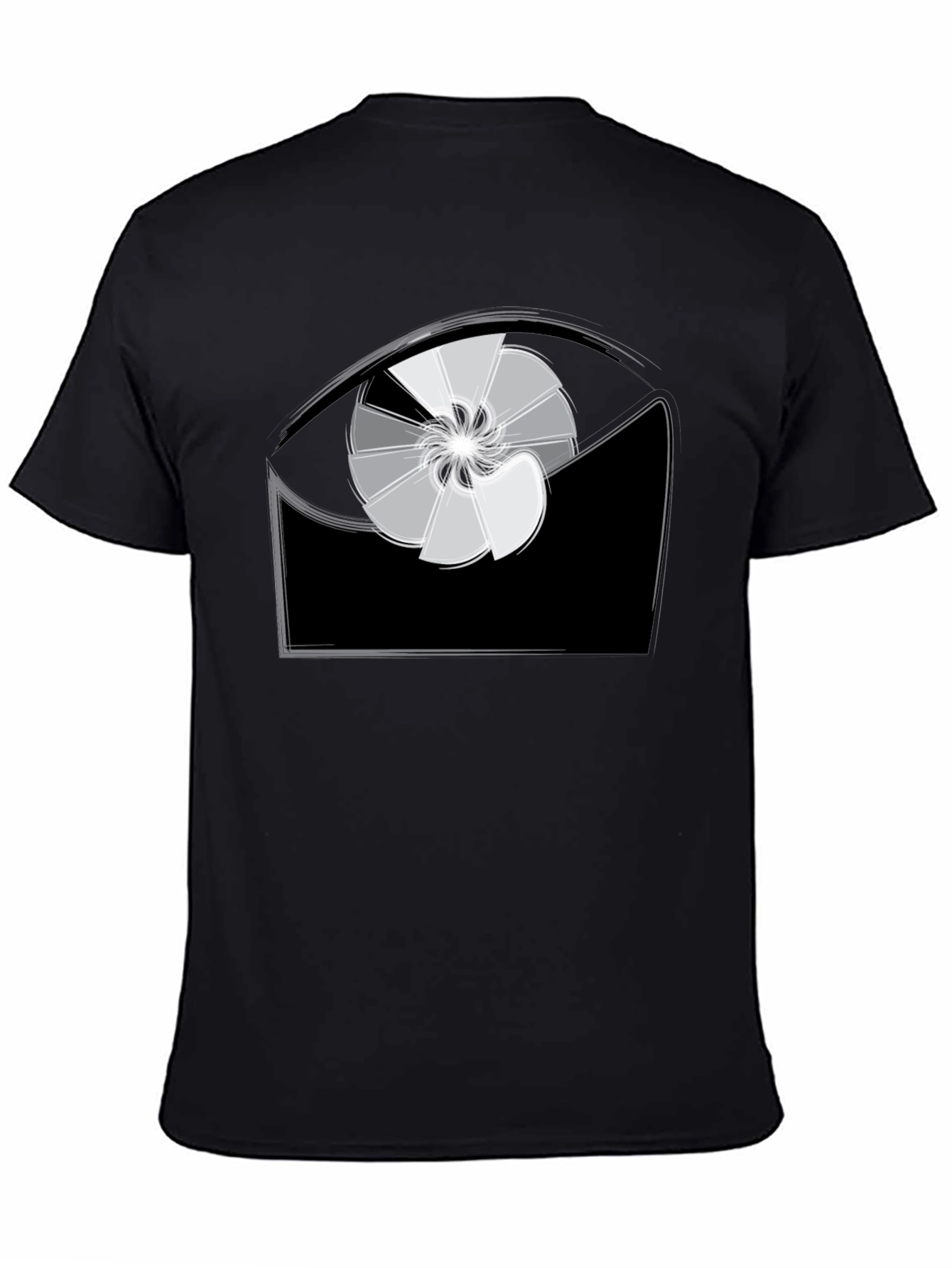 Abstract Eye Design Black T-Shirt