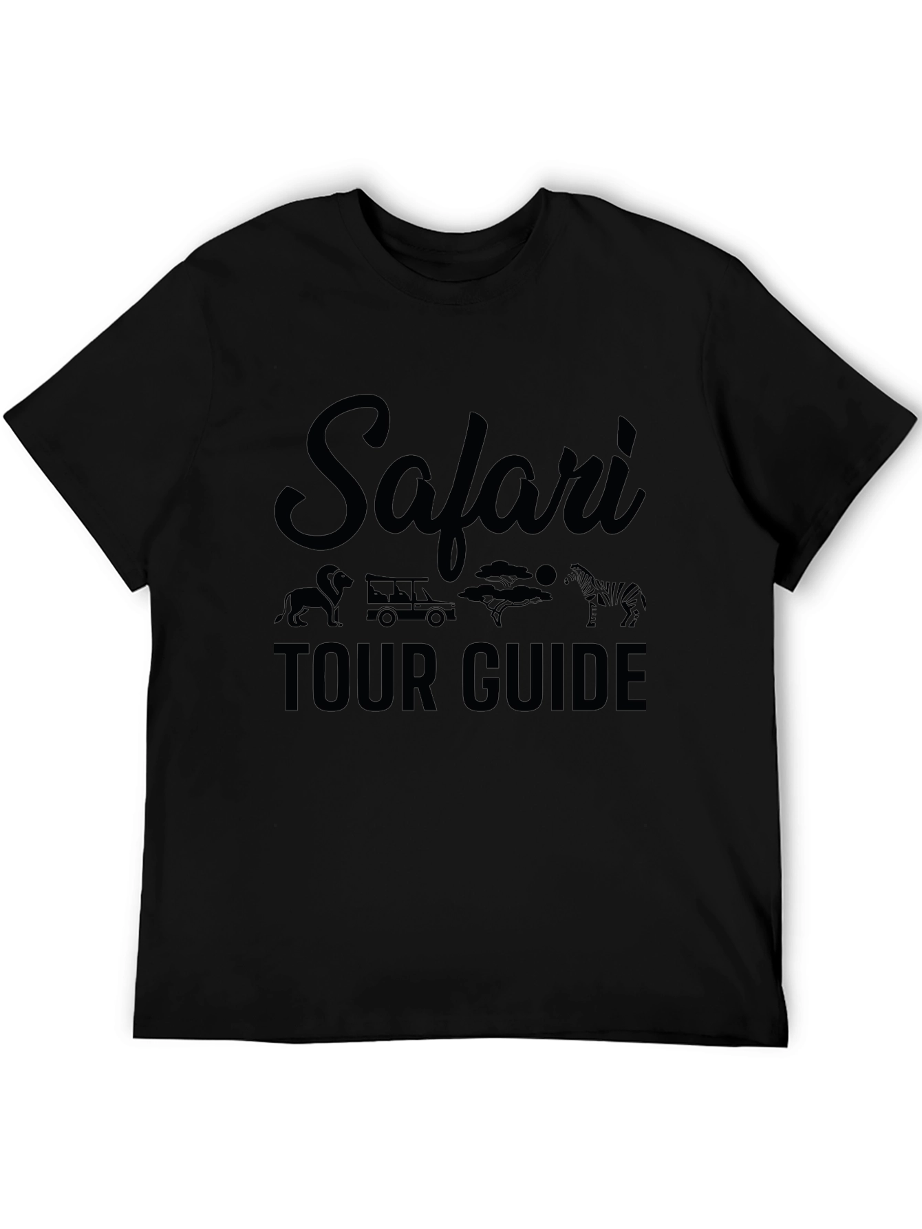 Safari Tour Guide Graphic T-Shirt - Classic Black Tee