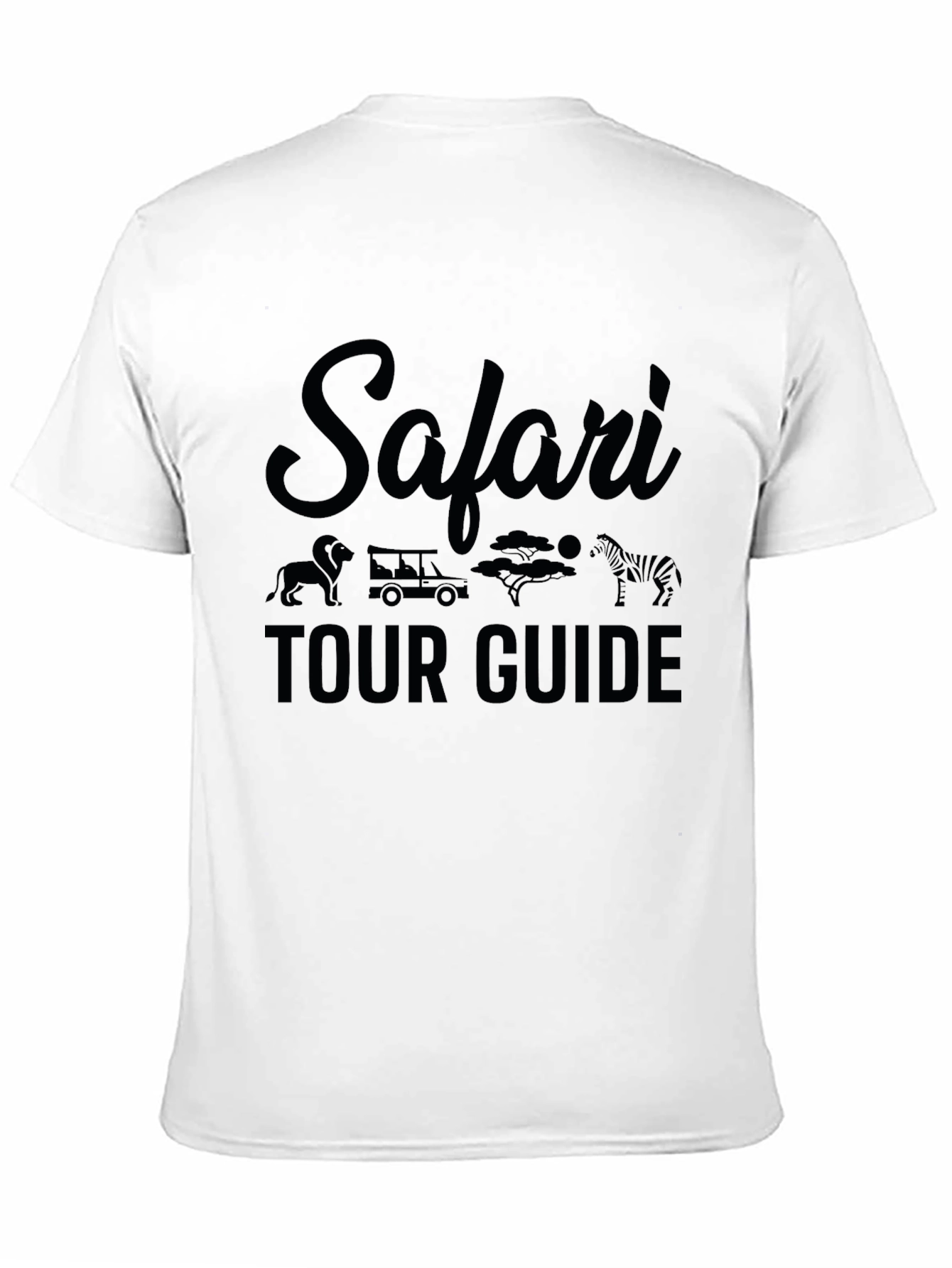 Safari Tour Guide Graphic T-Shirt - Classic Black Tee
