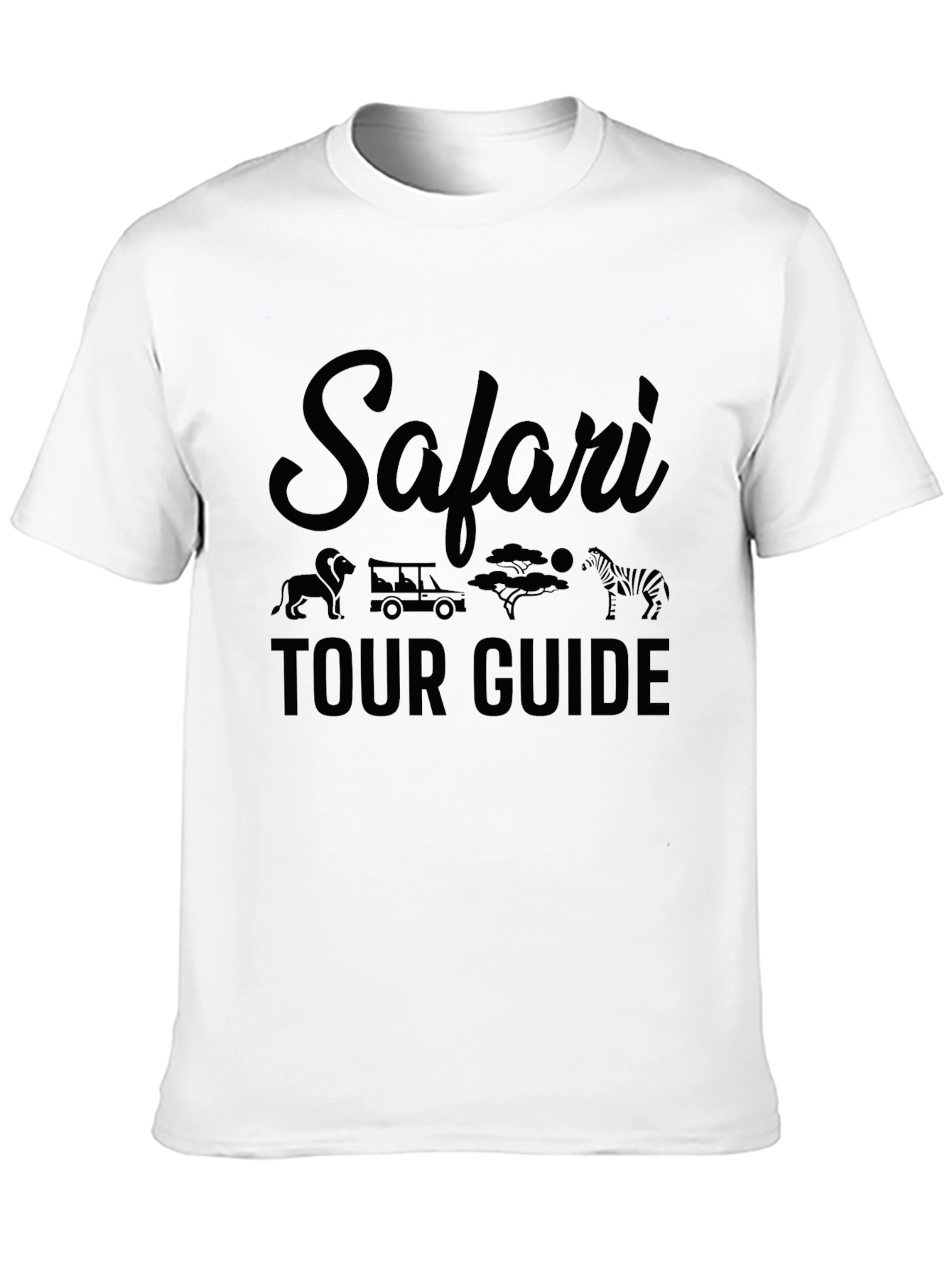 Safari Tour Guide Graphic T-Shirt - Classic Black Tee