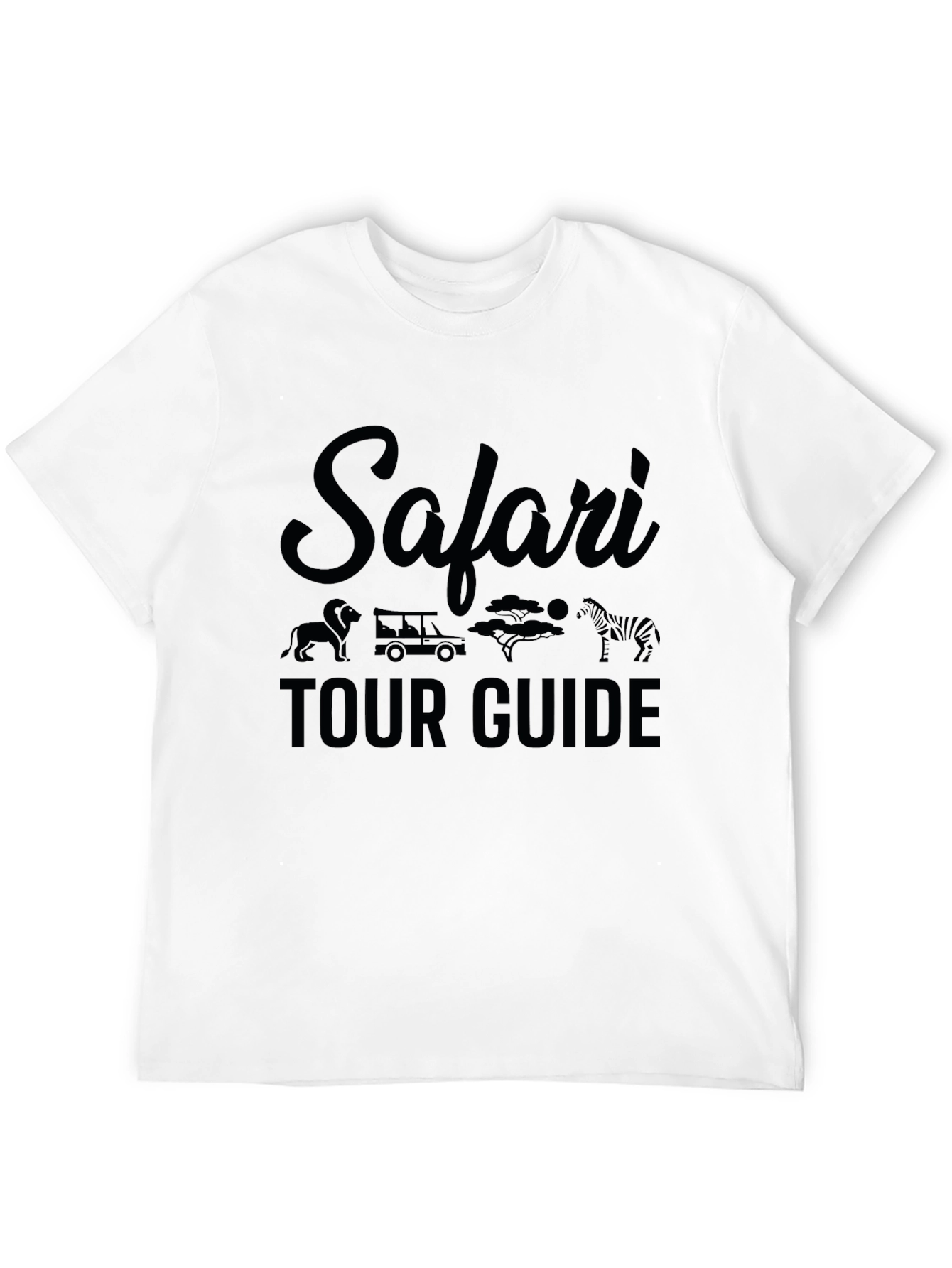 Safari Tour Guide Graphic T-Shirt - Classic Black Tee