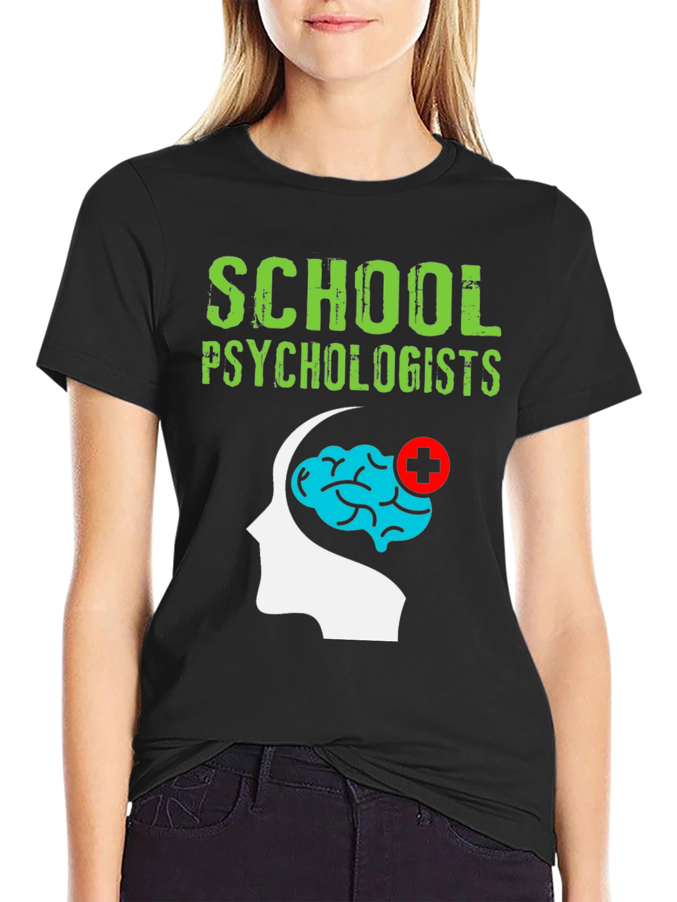 School Psychologist T-Shirt Brain Graphic Tee