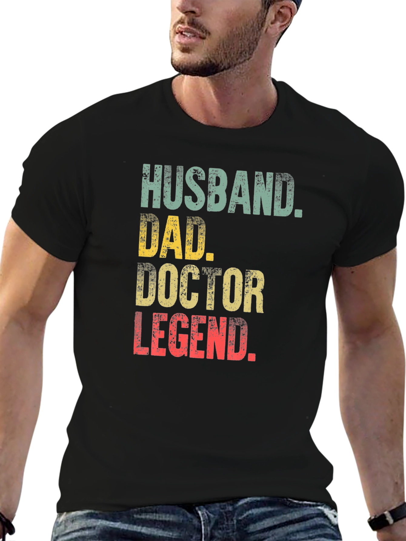 Husband Dad Doctor Legend Mens Graphic Tee
