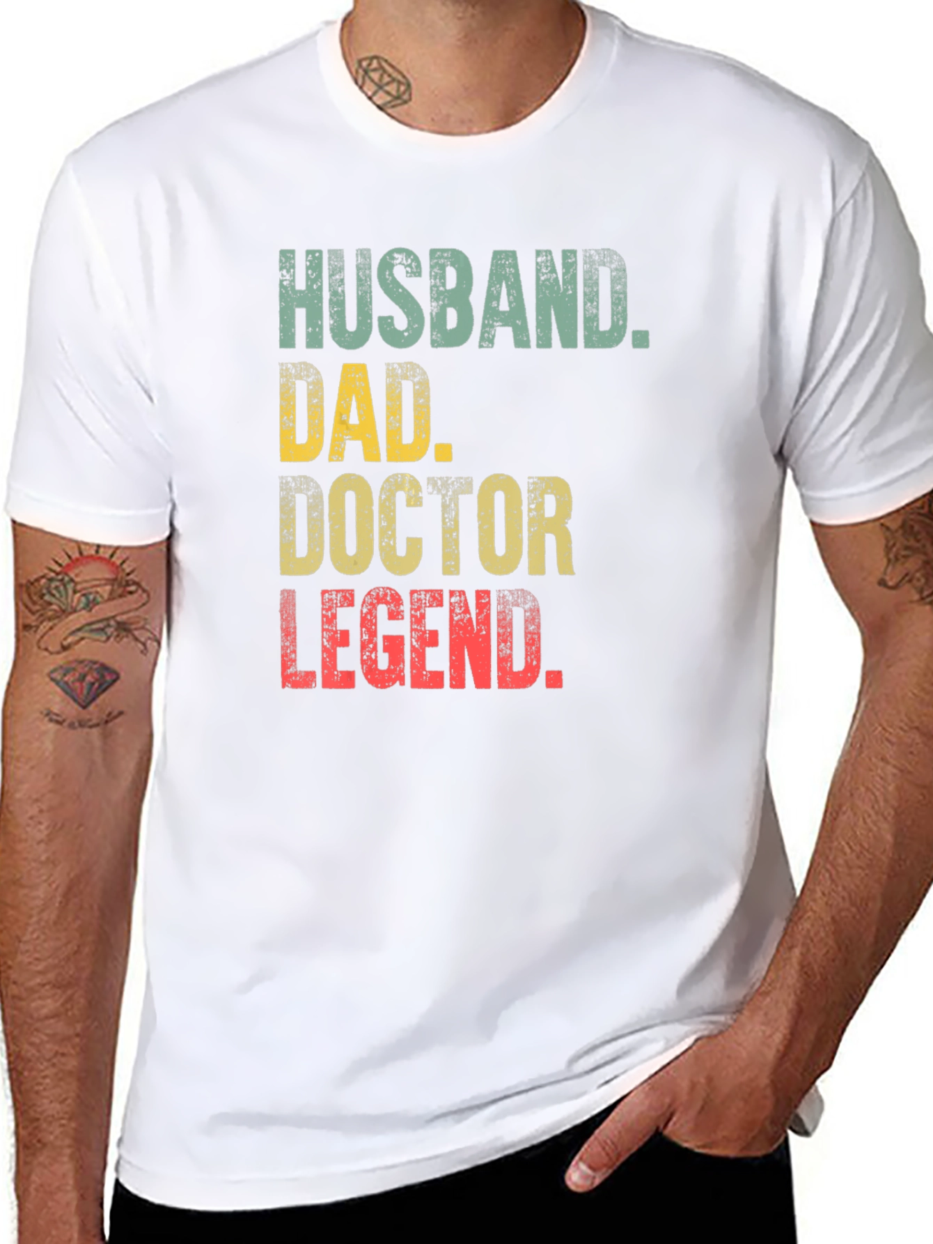 Husband Dad Doctor Legend Mens Graphic Tee