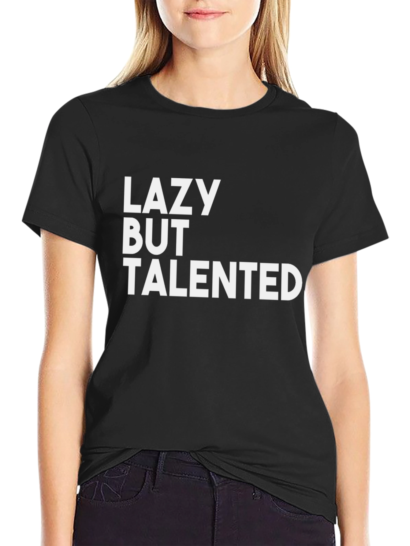 Lazy But Talented Black T-Shirt