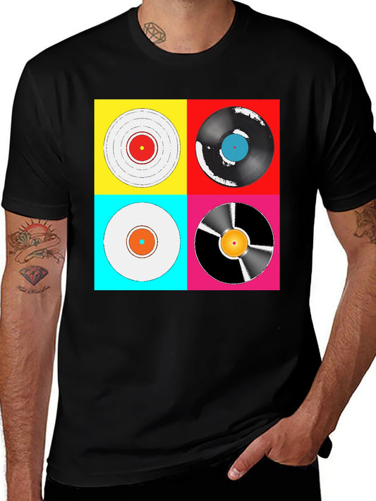 Retro Vinyl Record Pop Art Graphic Tee