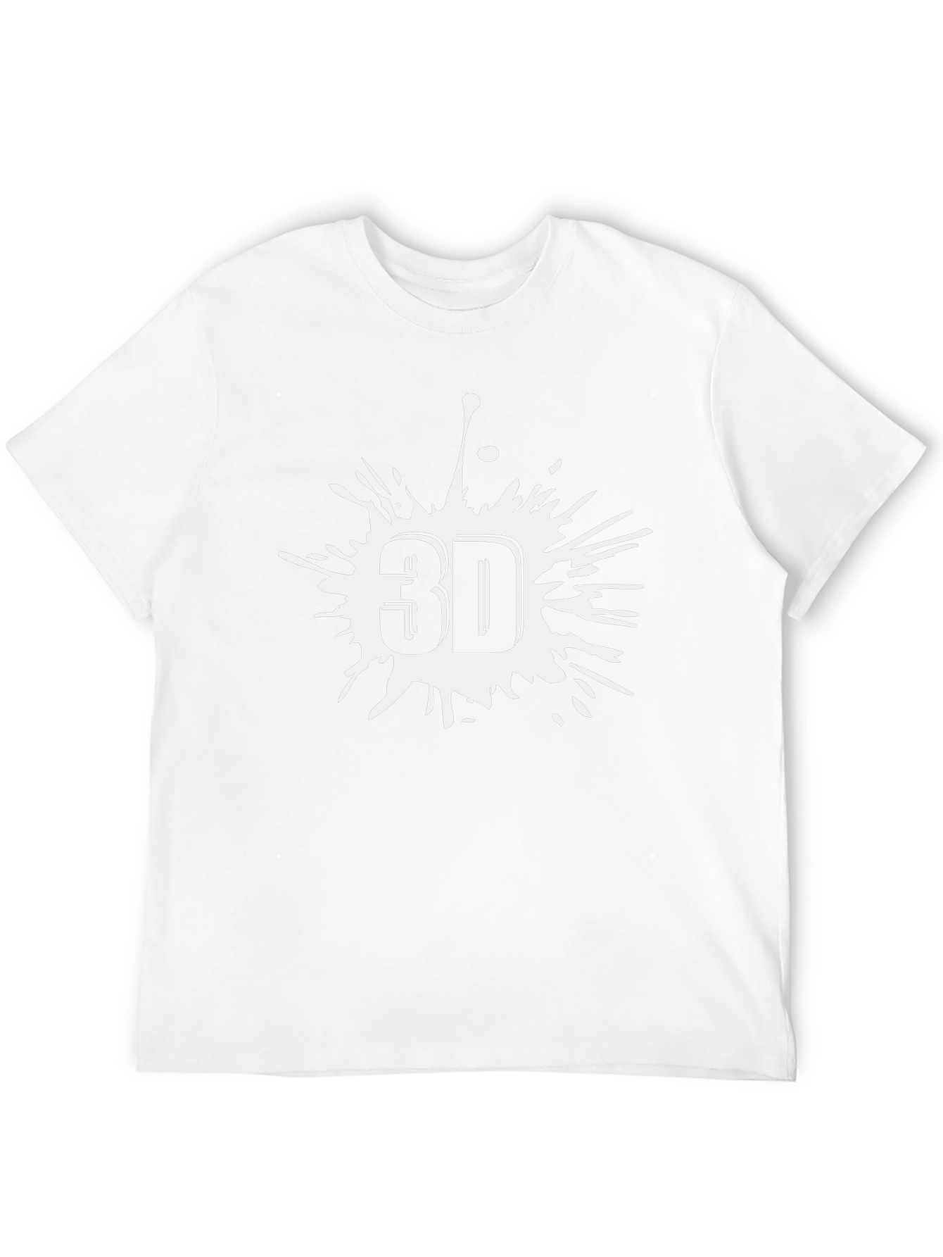 Cool 3D Splash Graphic Black T-Shirt