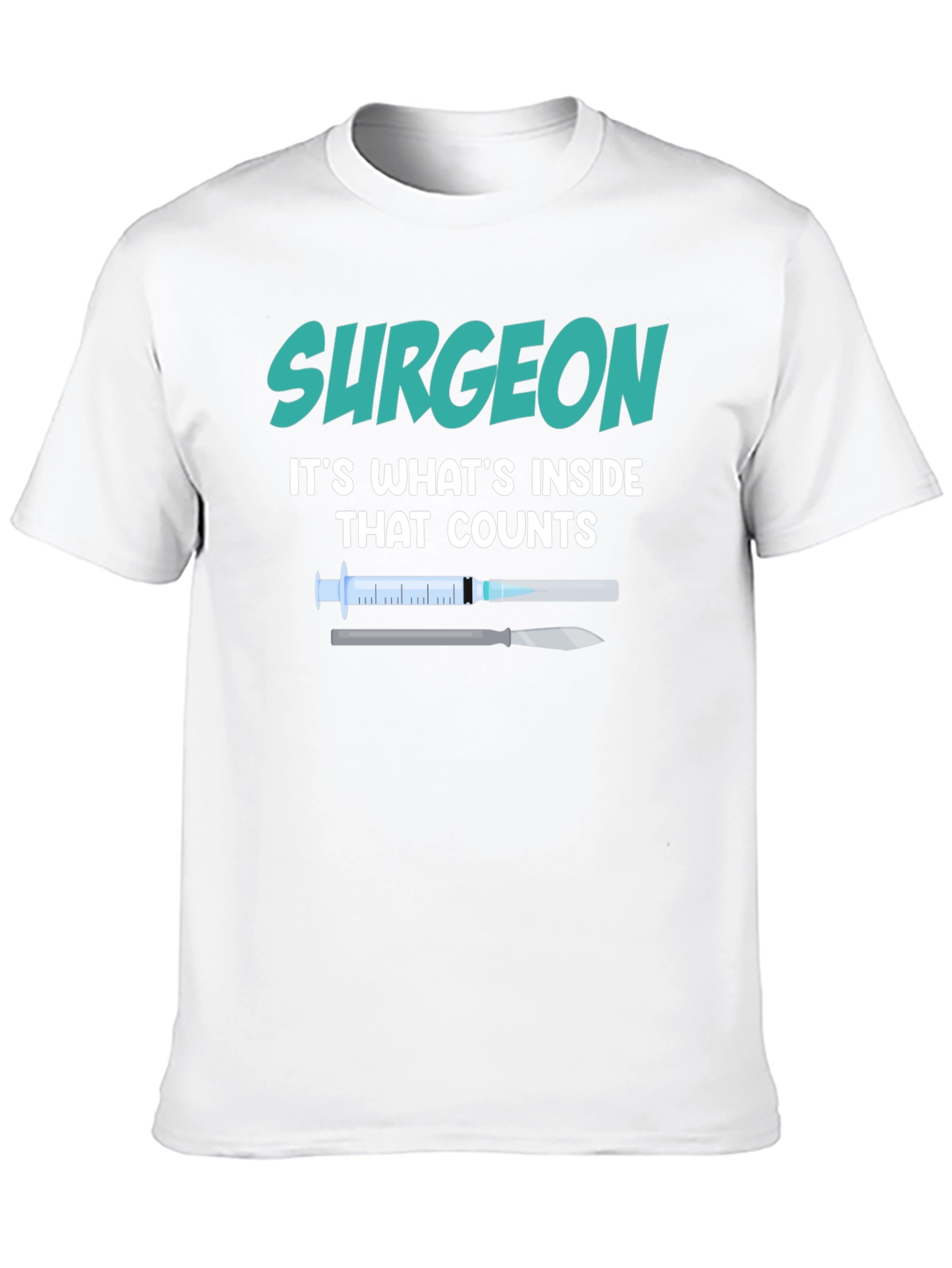 Surgeon Inside Counts T-Shirt - Medical Profession Tee