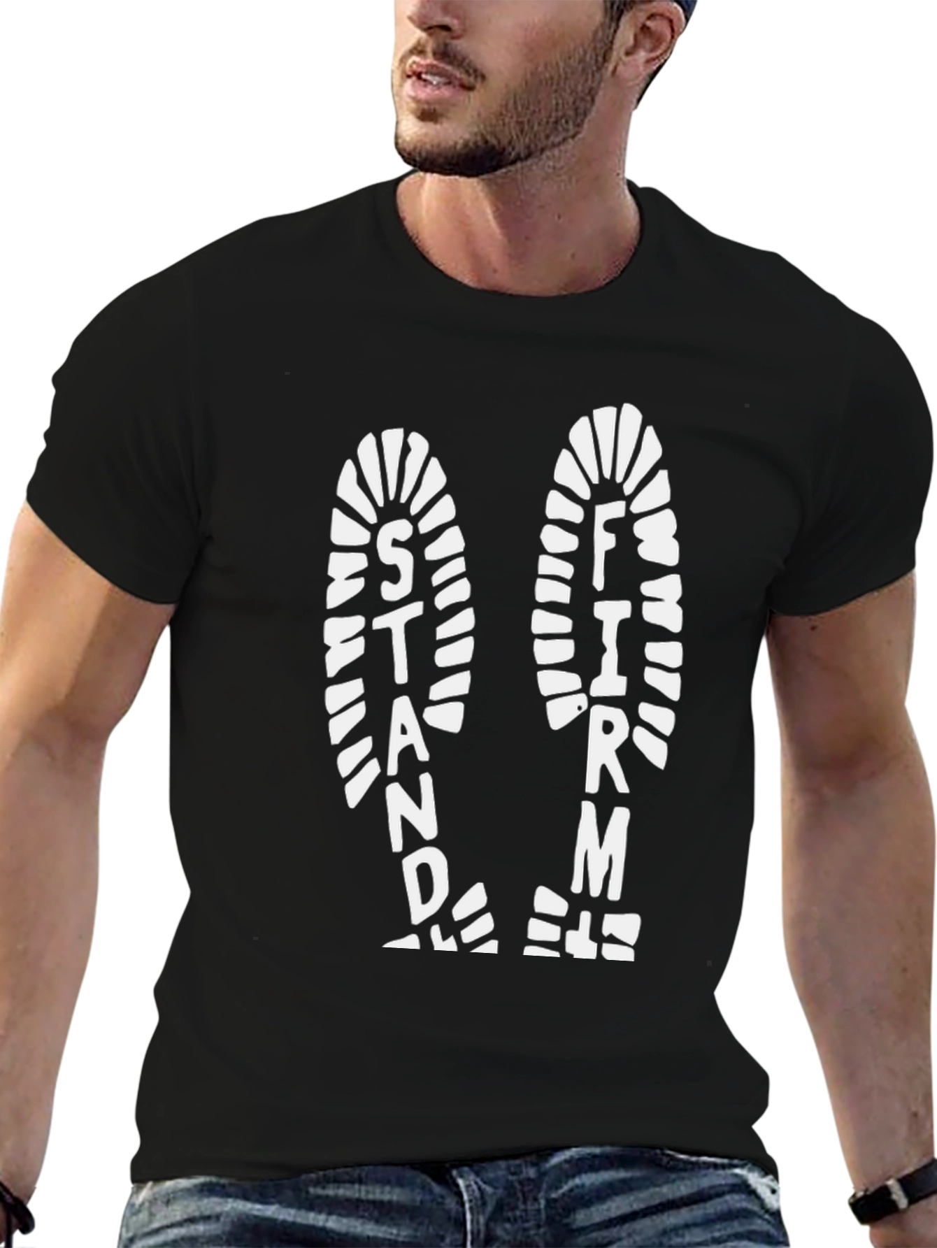 Stand Firm T-Shirt - Black Graphic Tee