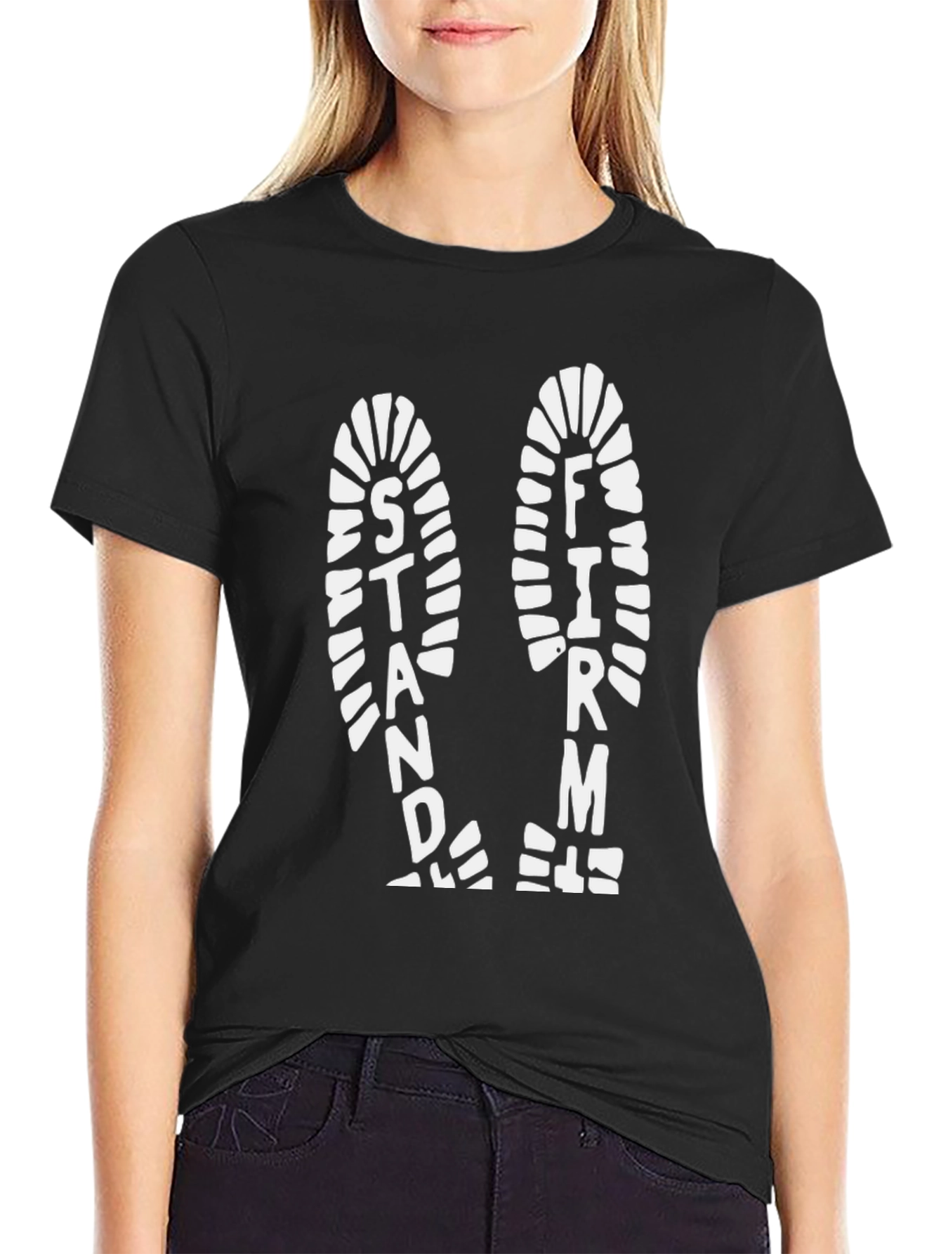 Stand Firm T-Shirt - Black Graphic Tee