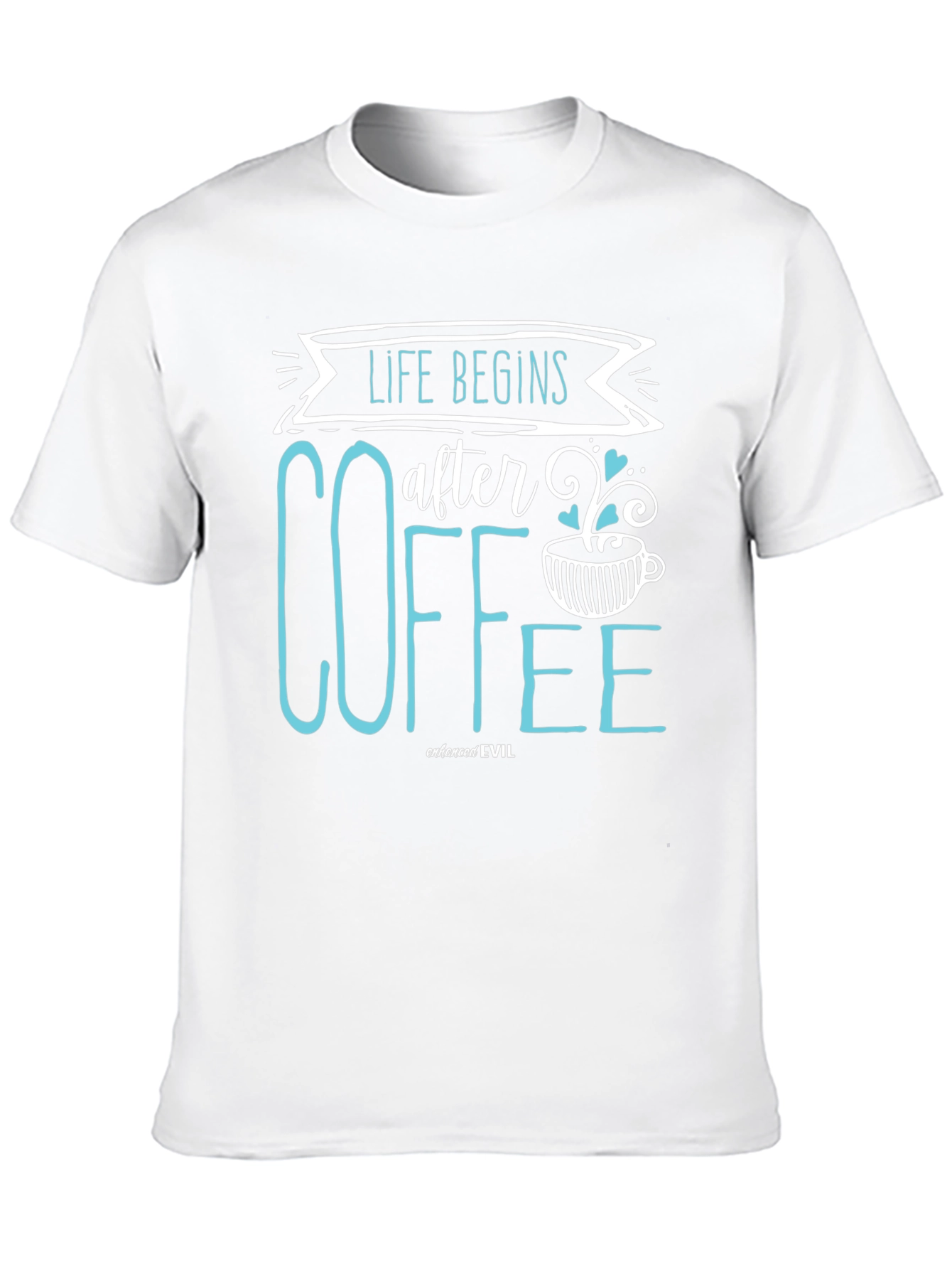 Life Begins After Coffee Black Graphic Tee