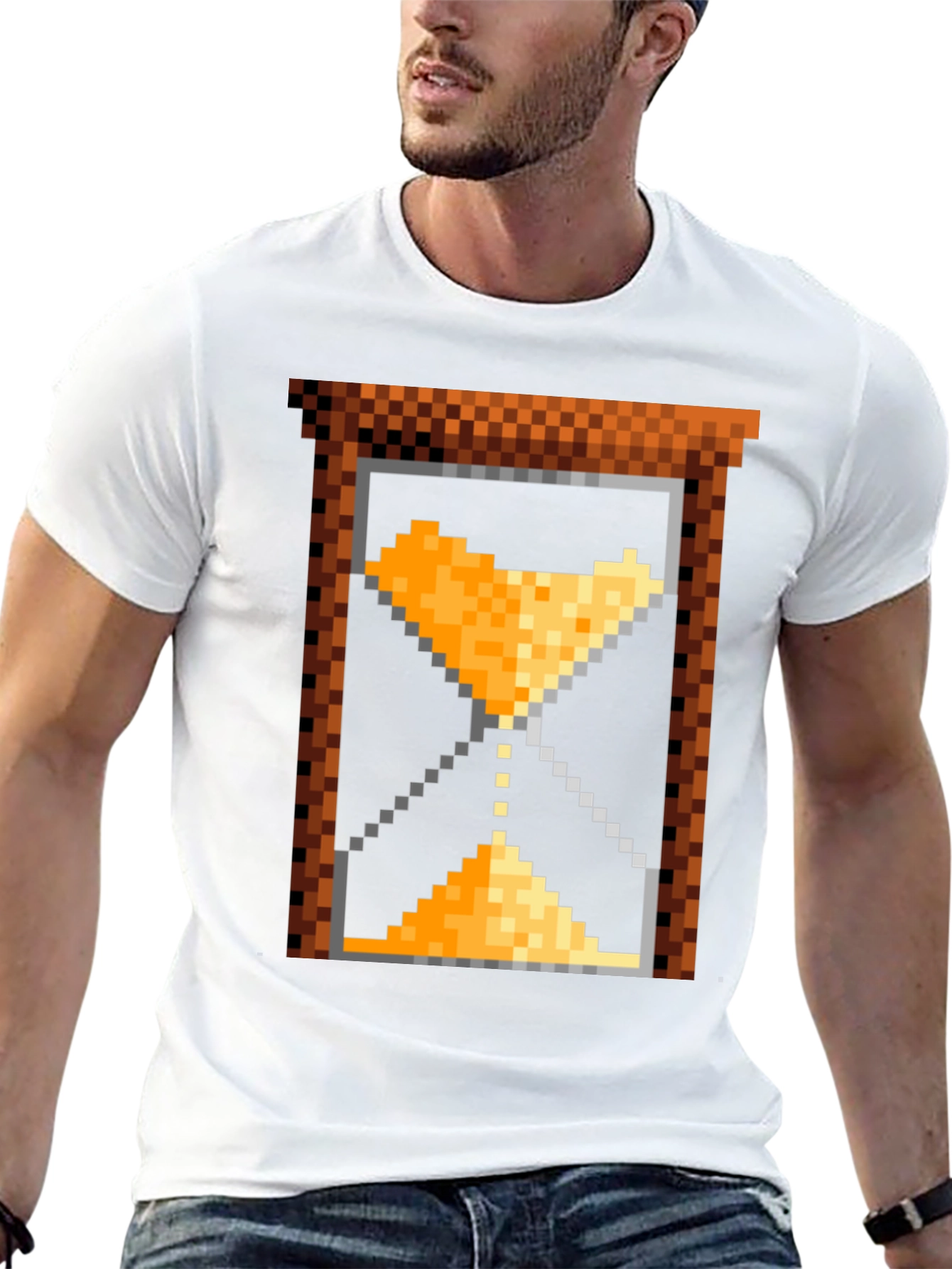 Pixel Art Hourglass T-Shirt - Retro Gaming Style