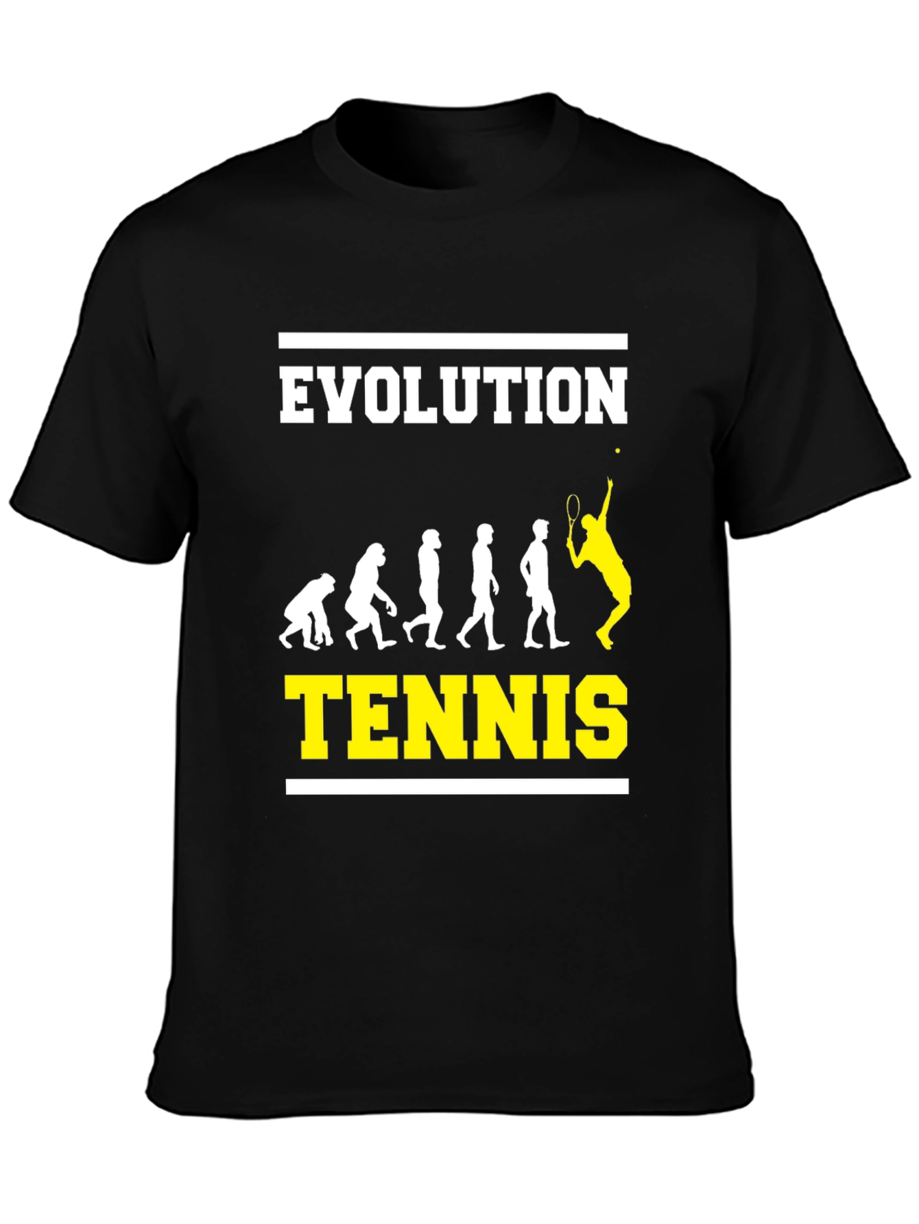 Evolution of Tennis Black Graphic Tee