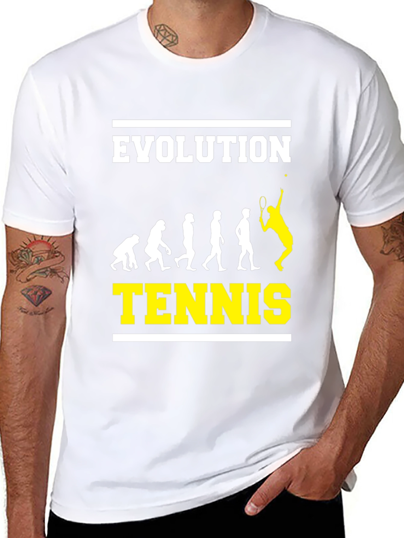 Evolution of Tennis Black Graphic Tee