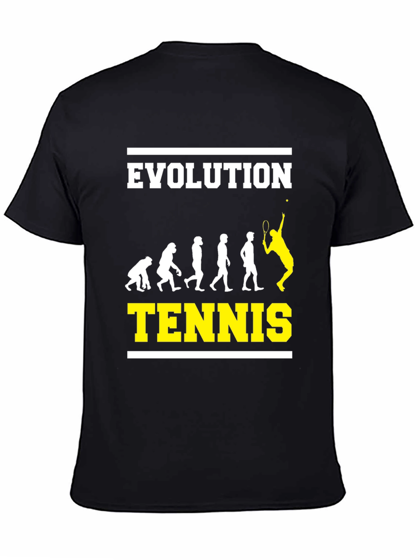Evolution of Tennis Black Graphic Tee