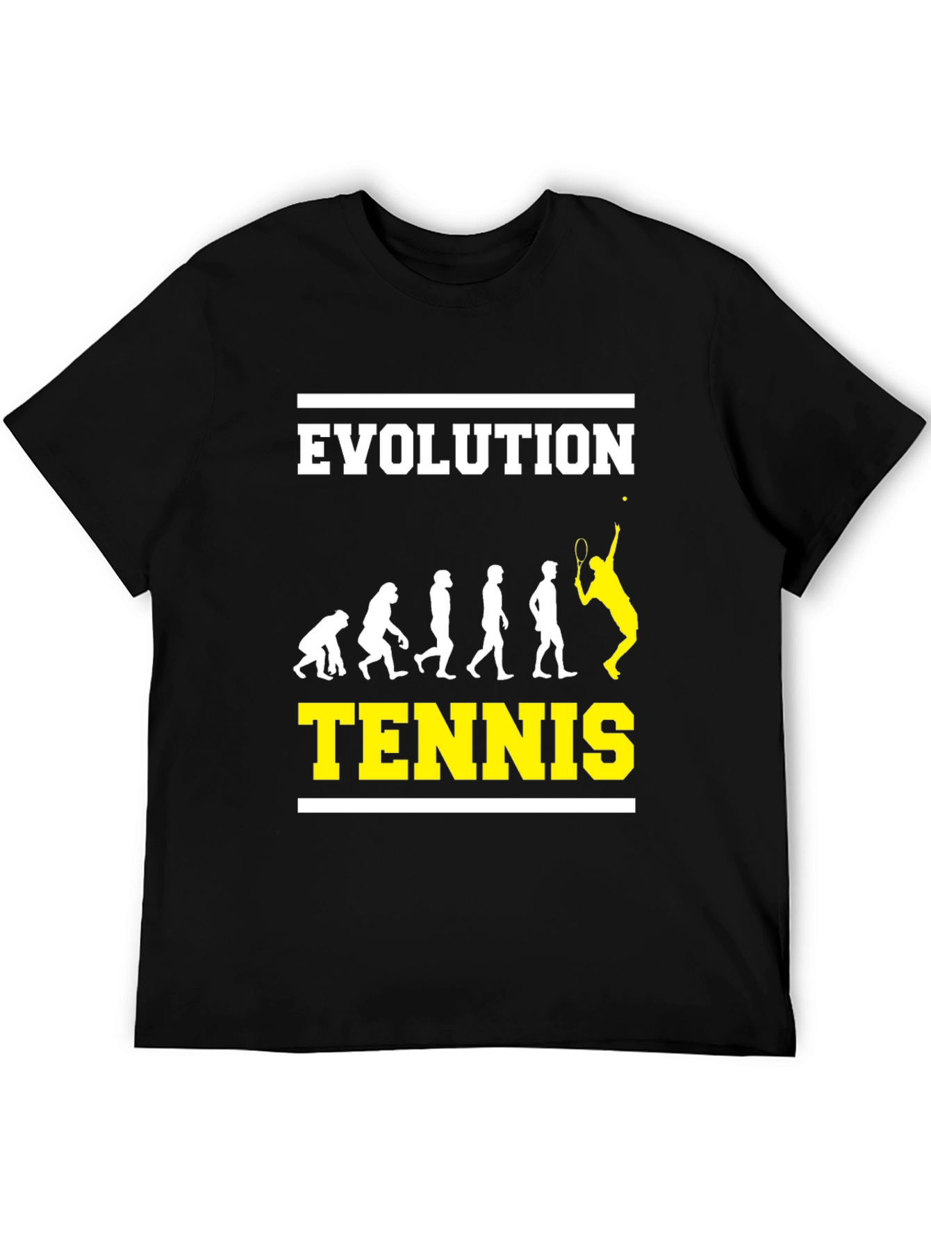 Evolution of Tennis Black Graphic Tee
