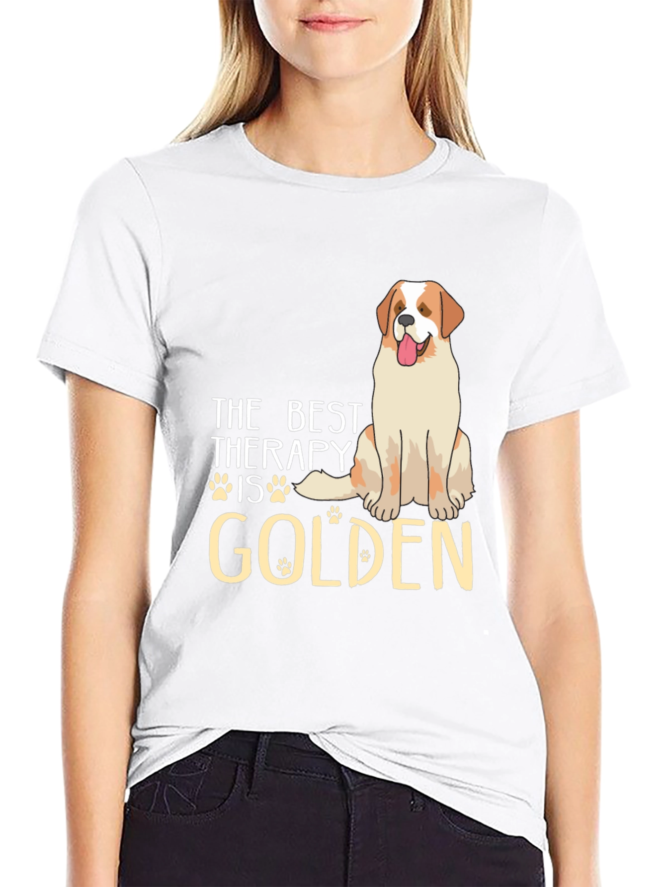 Golden Therapy T-Shirt - Dog Lover Apparel