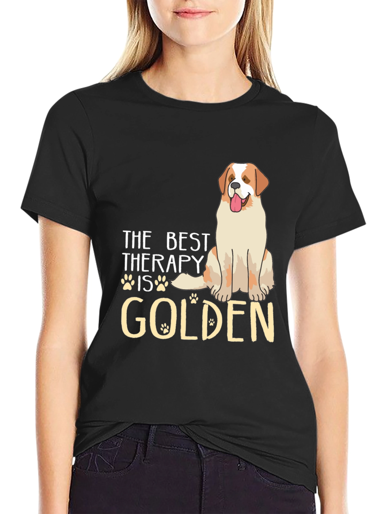 Golden Therapy T-Shirt - Dog Lover Apparel
