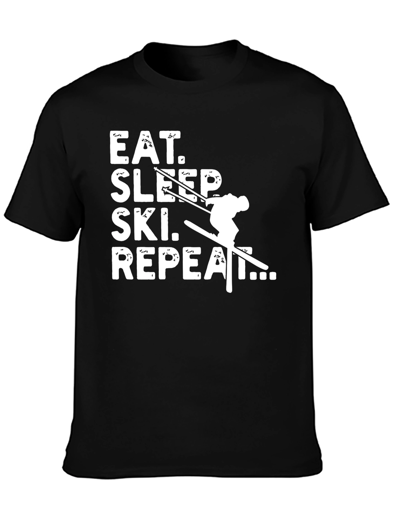 Eat Sleep Ski Repeat Graphic Tee
