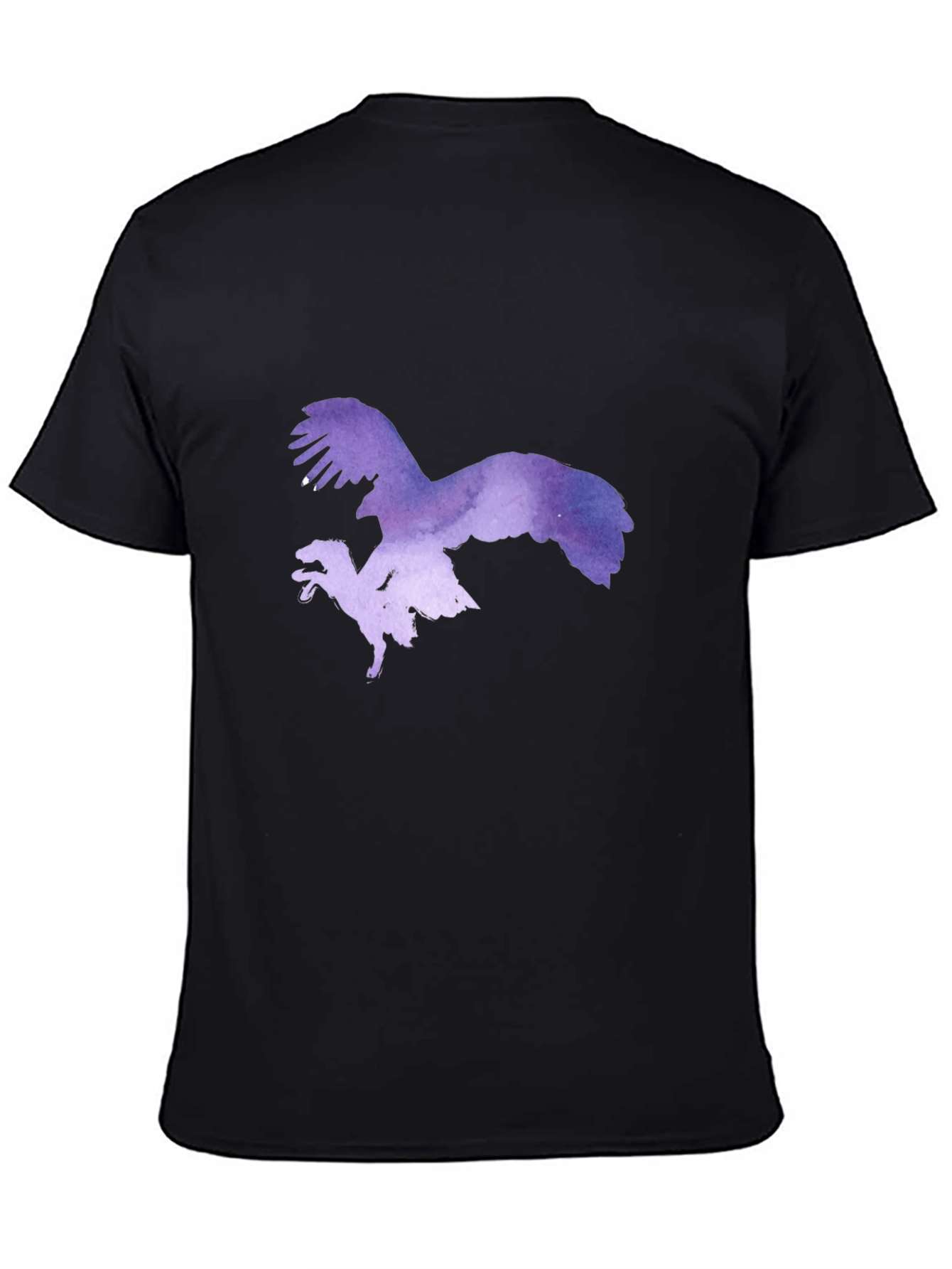 Eagle vs Dinosaur Graphic Tee - Black Cotton Blend