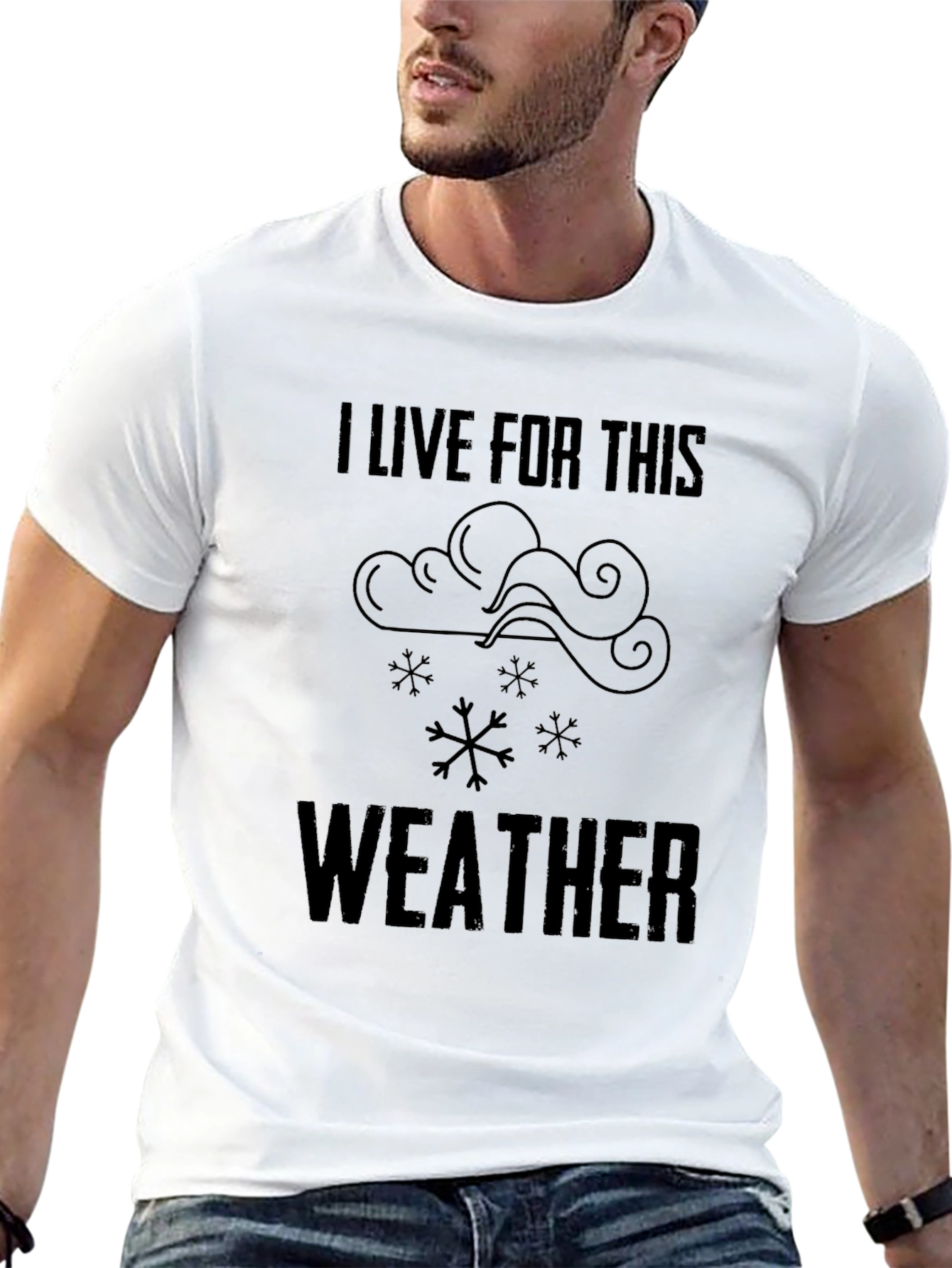 I Live for This Weather T-Shirt - Black